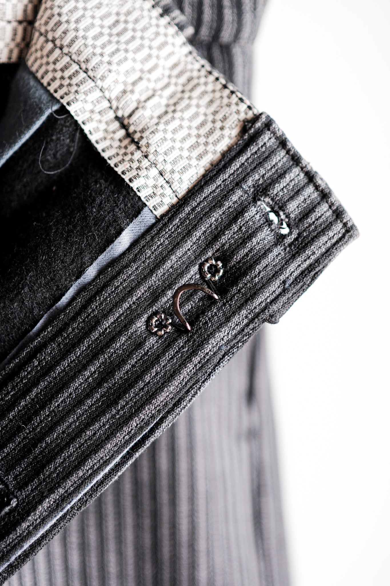 【~50's】French Vintage Cotton Striped Work Pants "Dead Stock"