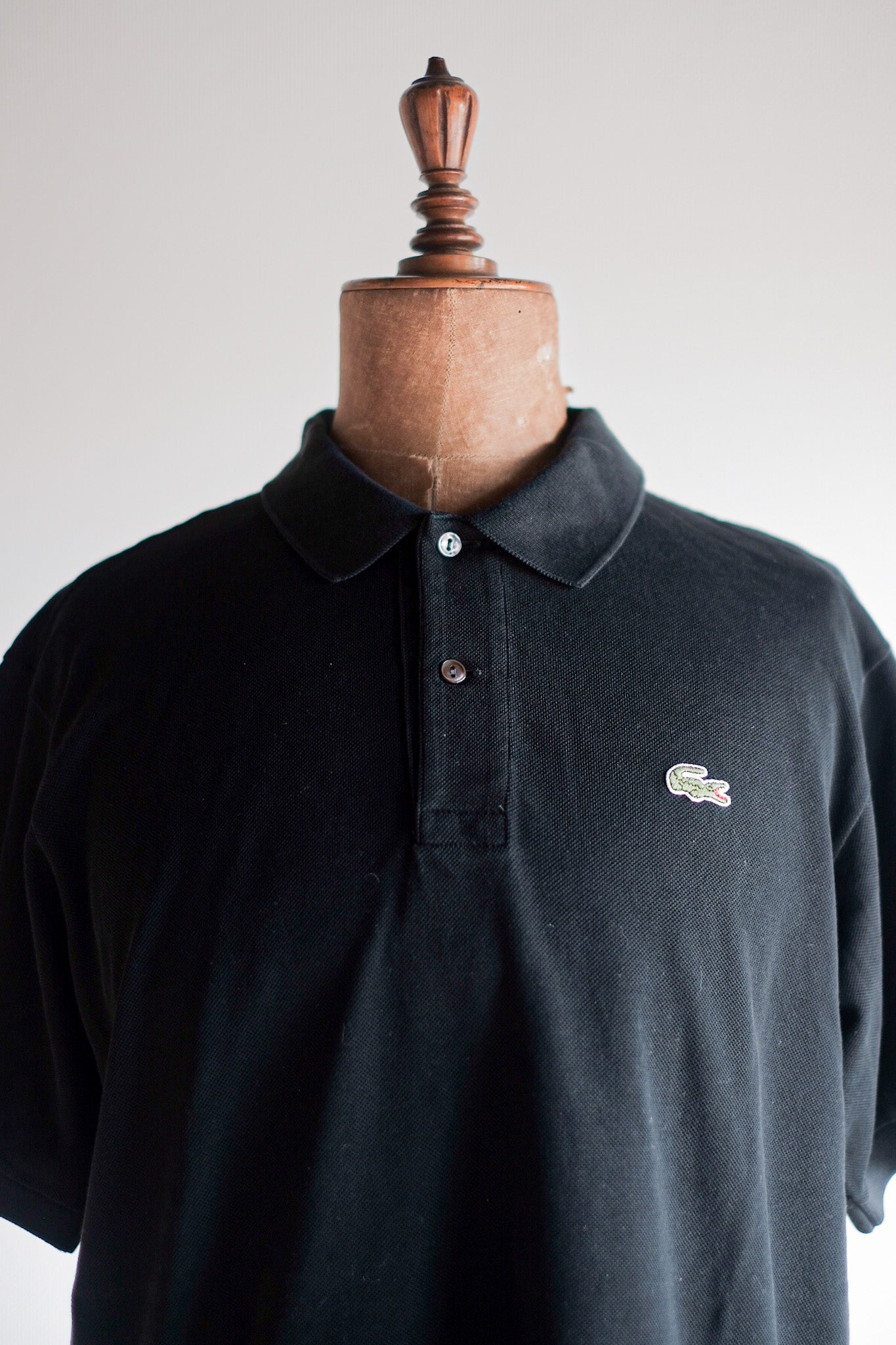 【~80's】CHEMISE LACOSTE S/S Polo Shirt Size.5 "Black"