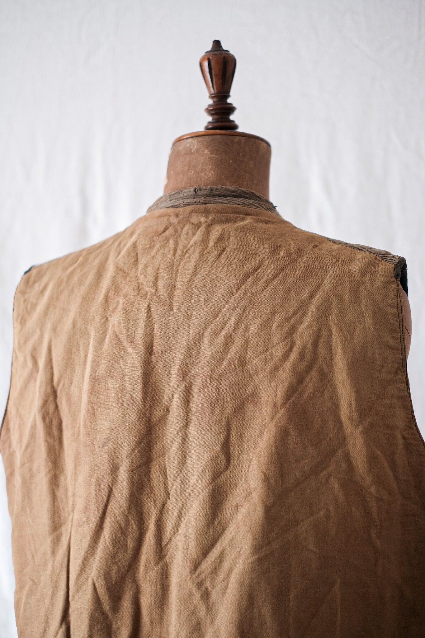 【~30's】French Vintage Brown Corduroy Hunting Gilet