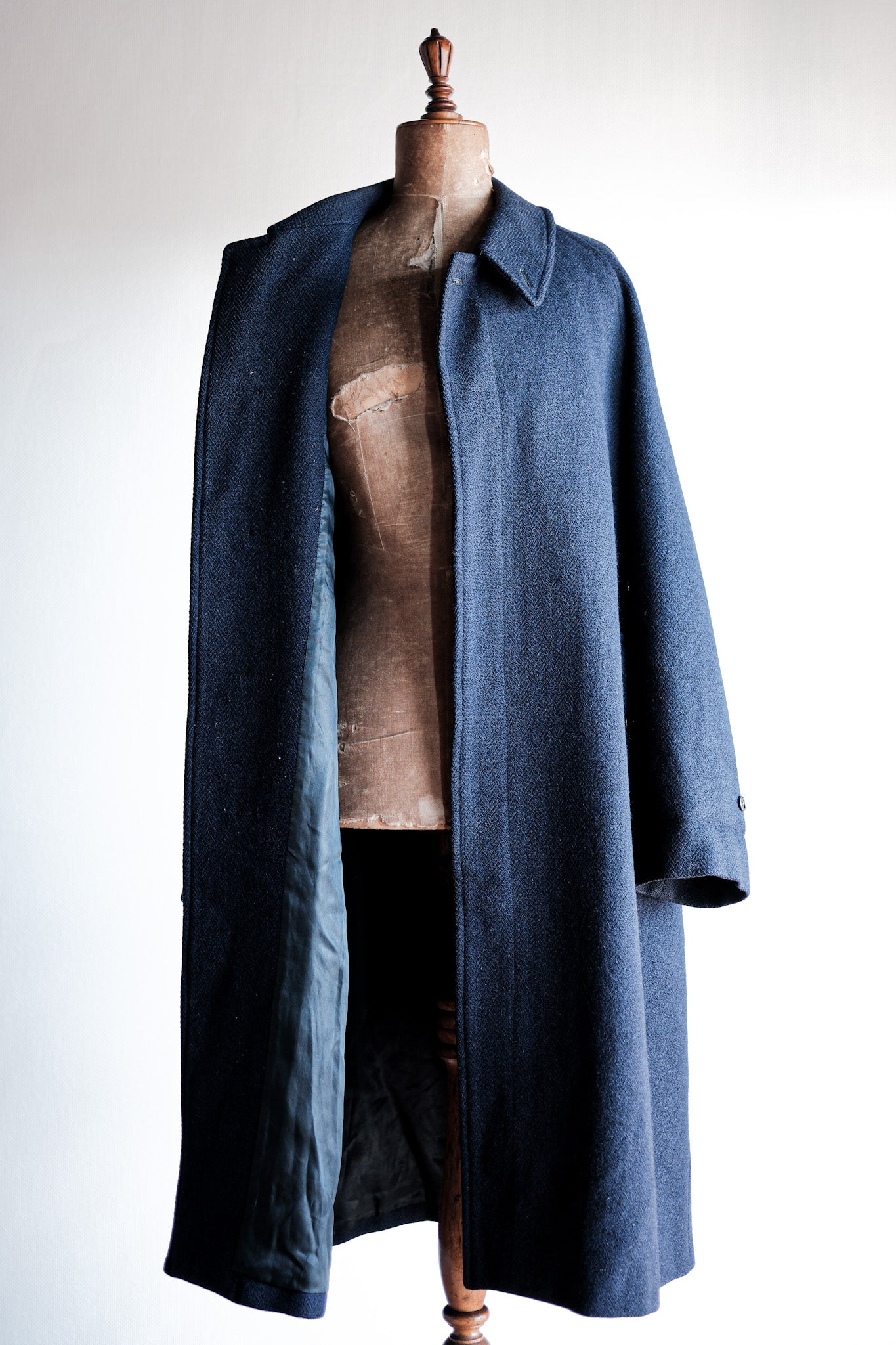 【~80's】Vintage Burberry's Single Raglan Balmacaan Coat Size.54RL "HARRIS TWEED" "Kraft 別注"