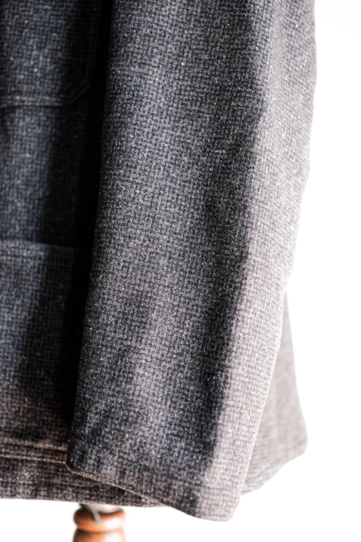 【~50's】French Vintage Gray Wool Checked Work Jacket