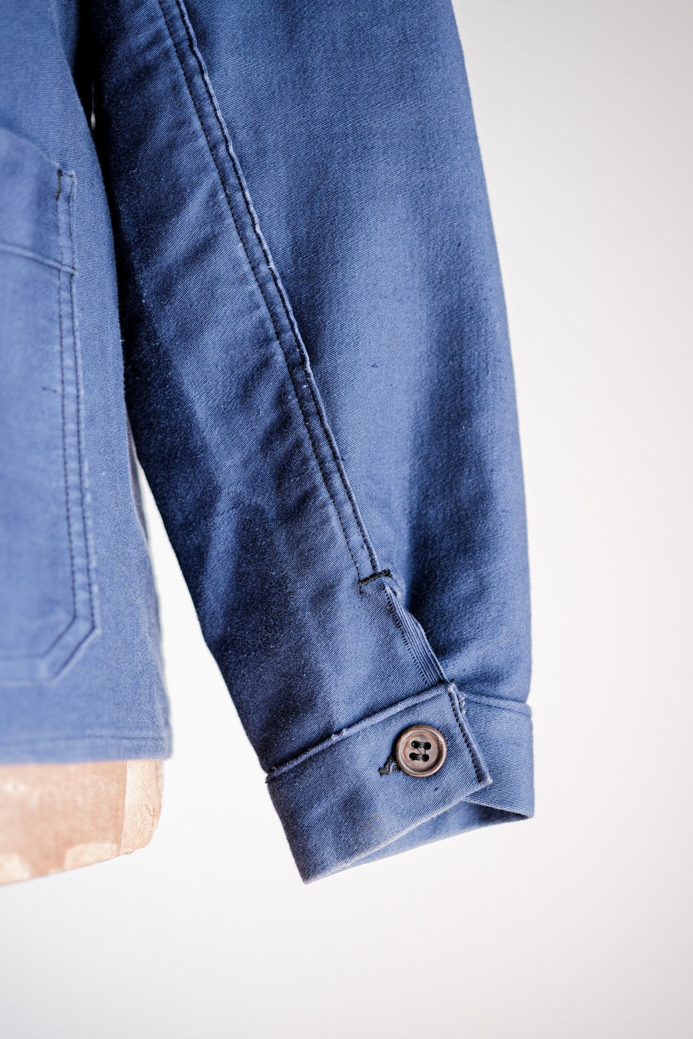 【~40's】French Vintage Blue Moleskin Work Jacket