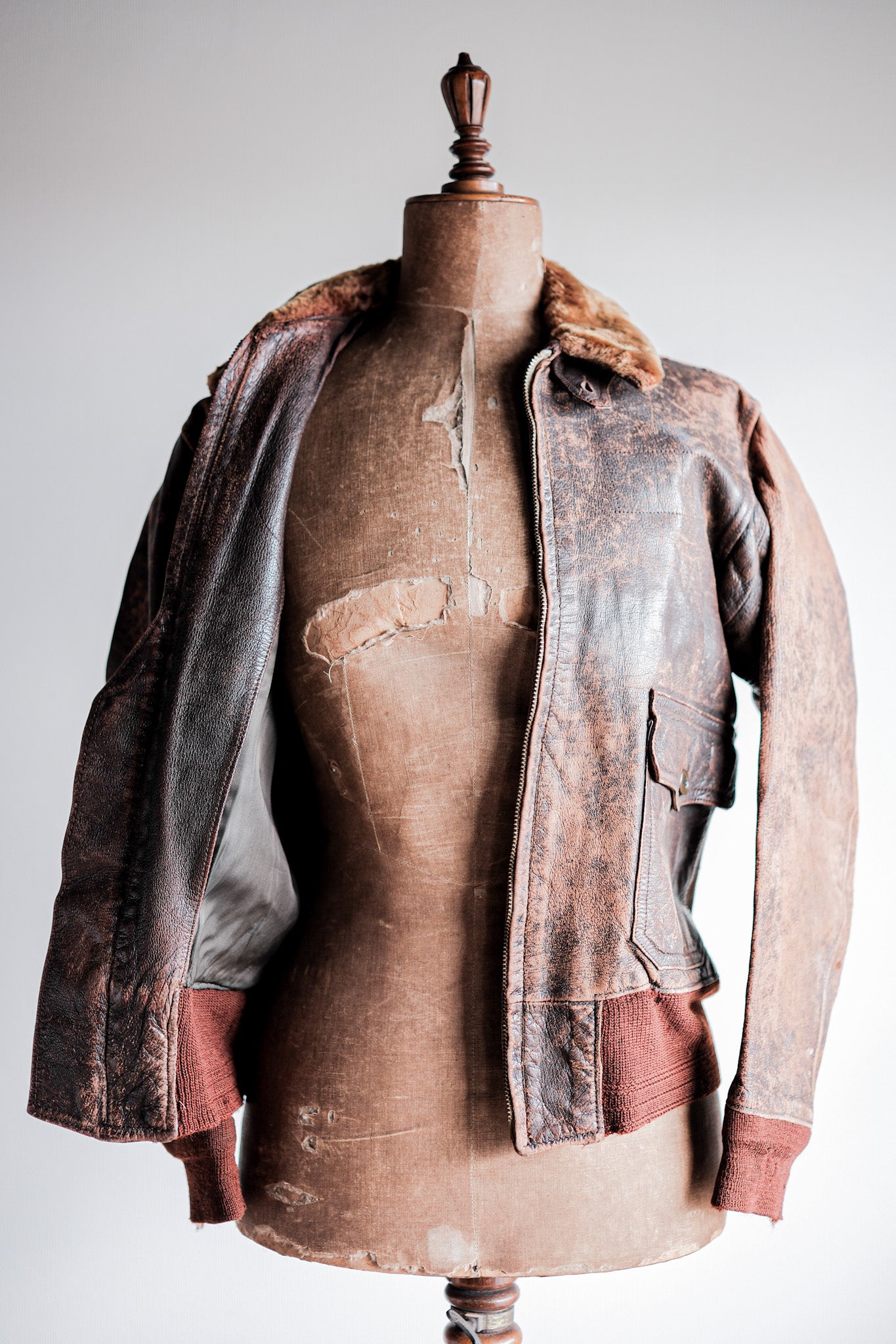 【~40's】U.S.NAVY M-422A Leather Flight Jacket