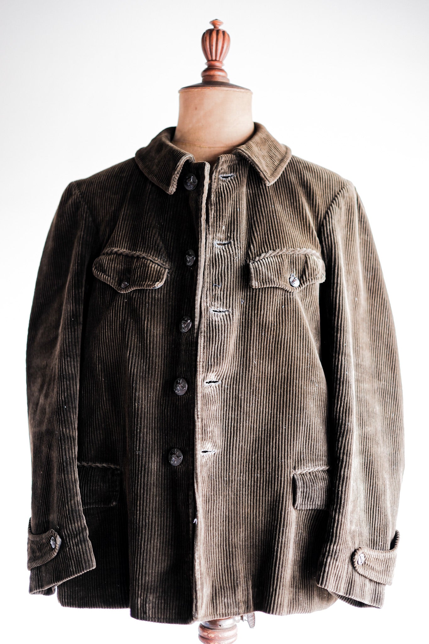 【~40's】French Vintage Brown Corduroy Hunting Jacket
