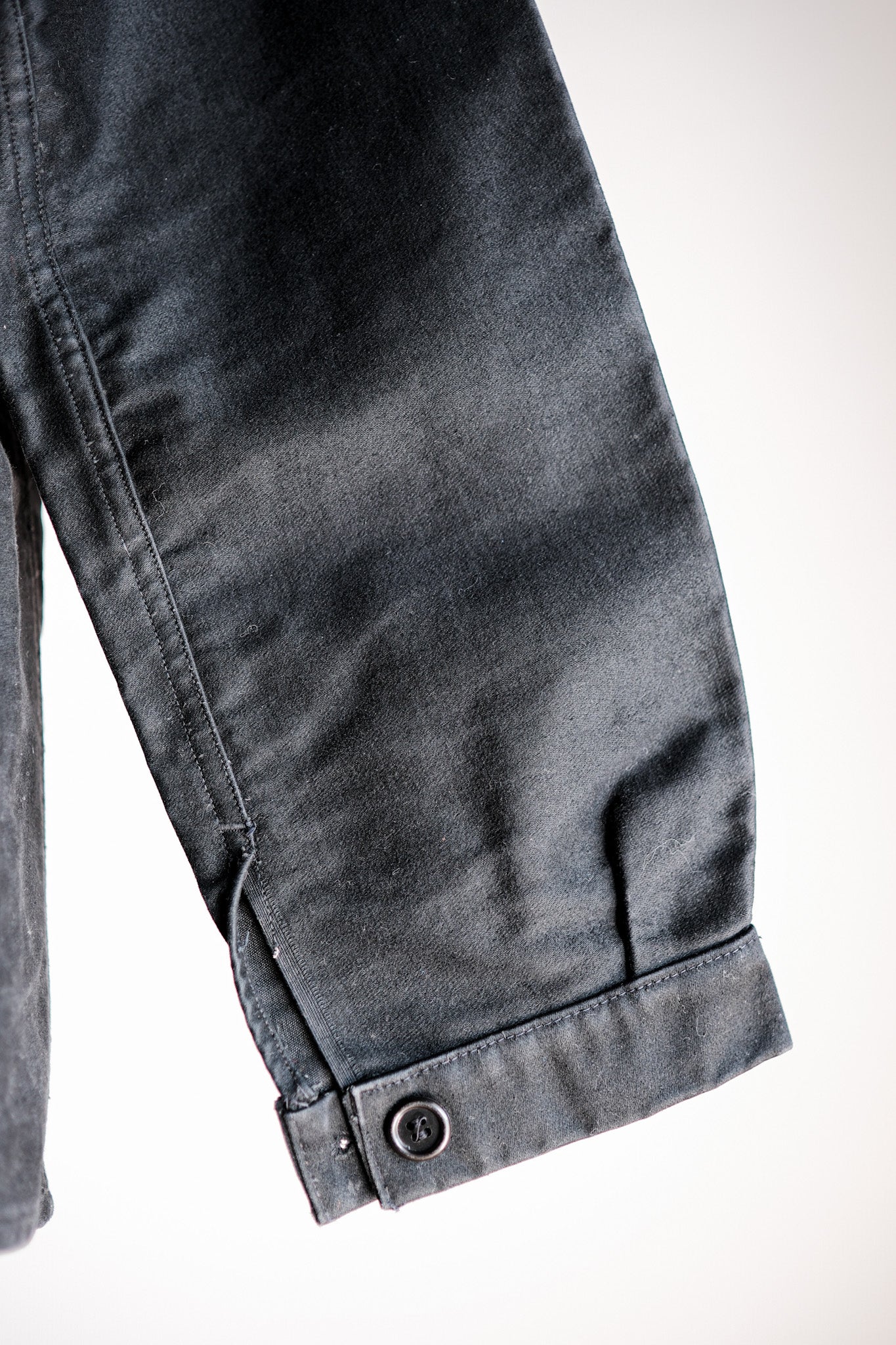 【~50's】French Vintage Black Moleskin Work Jacket