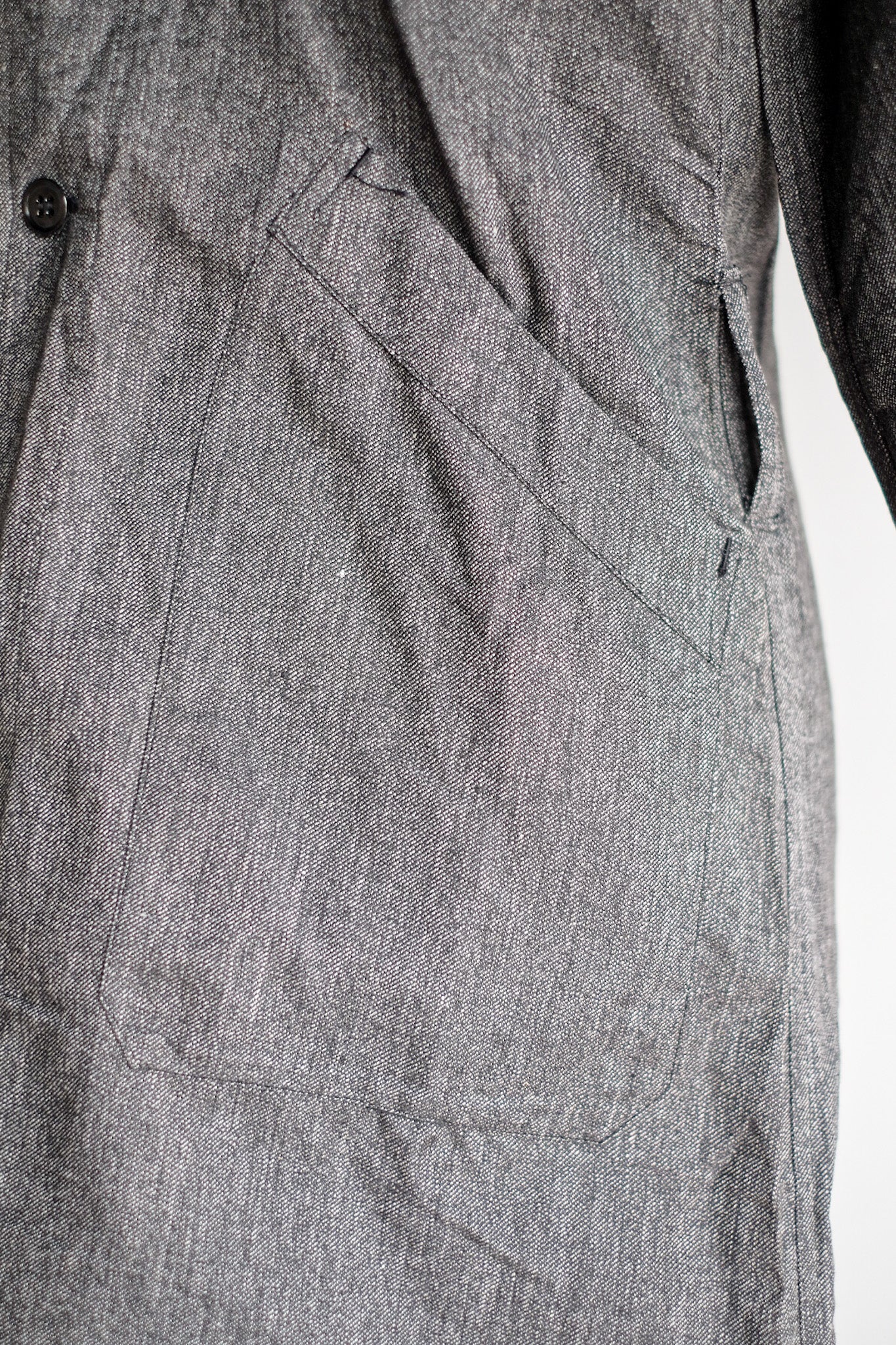 【~40's】French Vintage Black Chambray Atelier Coat “Dead Stock”