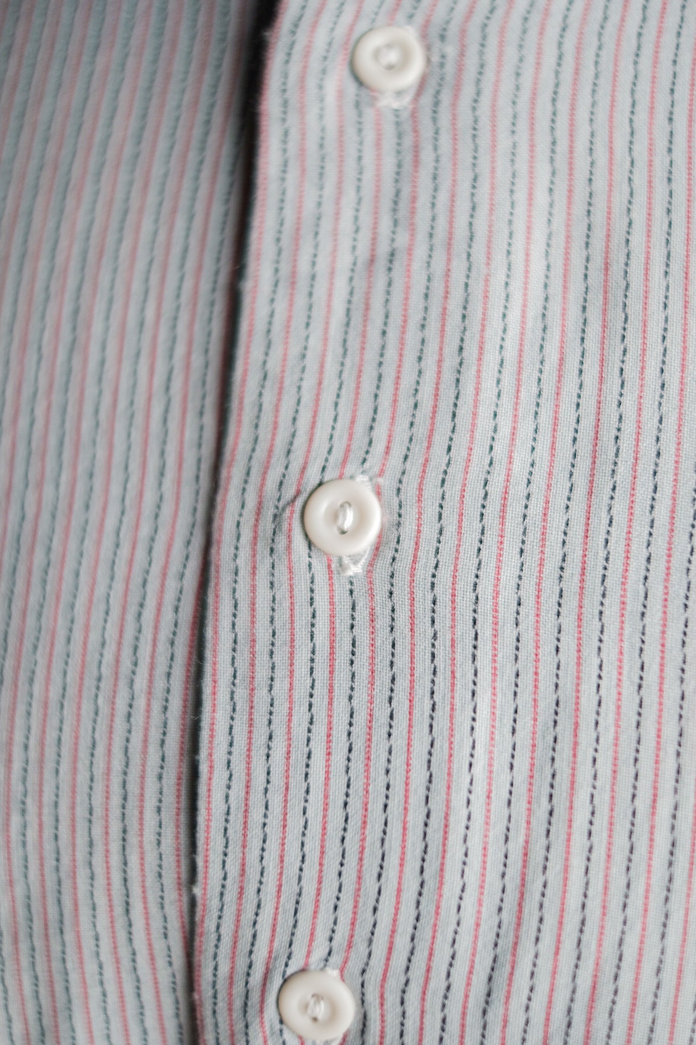 【~40's】French Vintage Rayon Grandpa Shirt