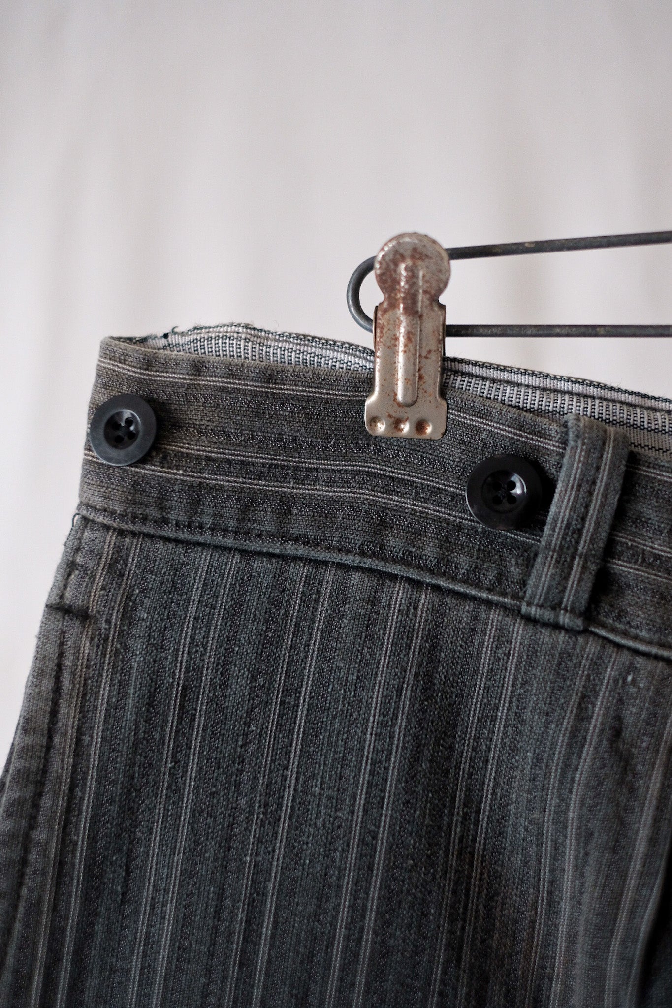 【~40's】French Vintage Cotton Striped Work Shorts