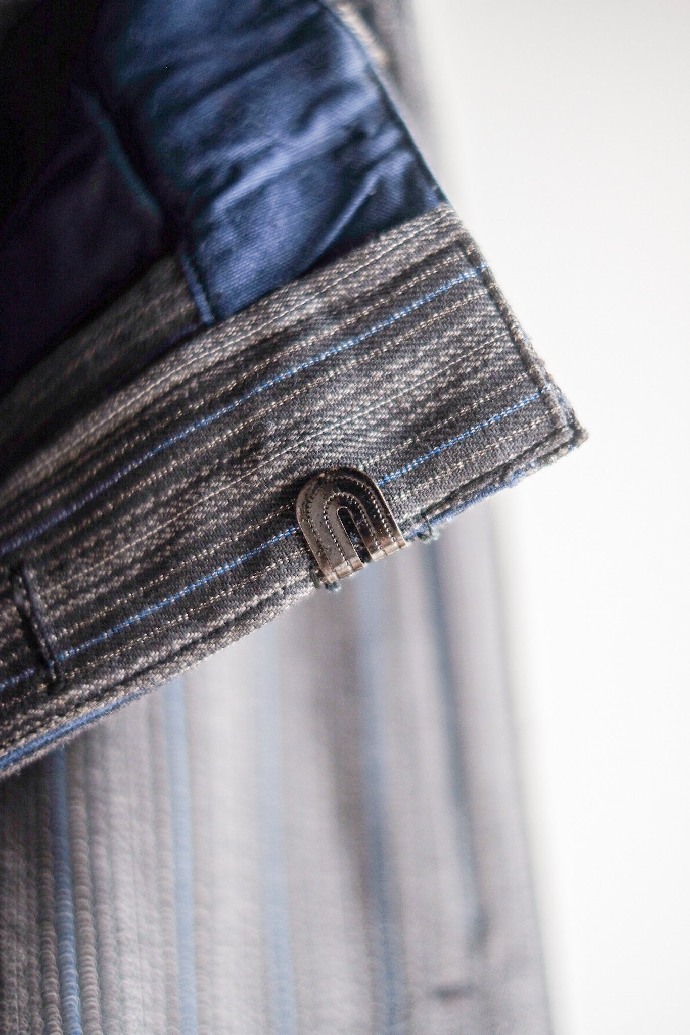 【~40's】French Vintage Cotton Striped Work Pants "Dead Stock"