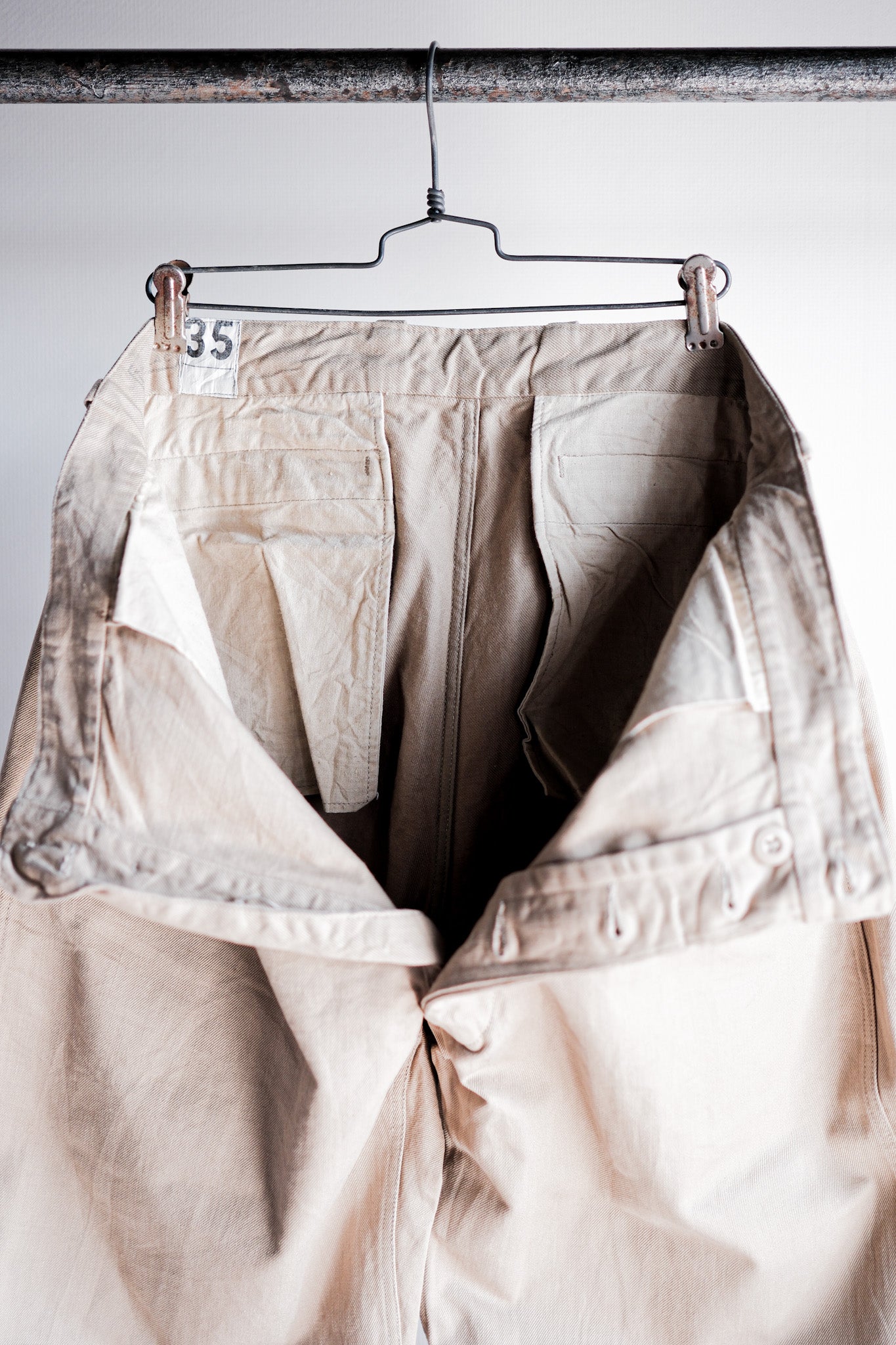 【~60's】French Army M52 Chino Trousers Size.35