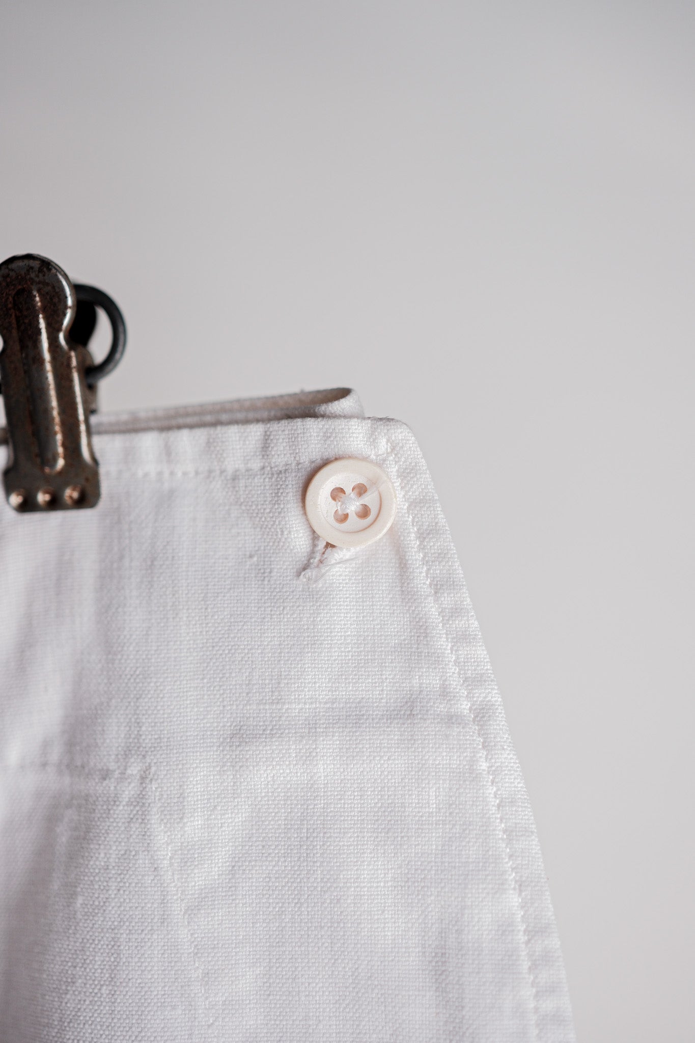 【~50's】French Navy White Linen Sailor Pants "Dead Stock"