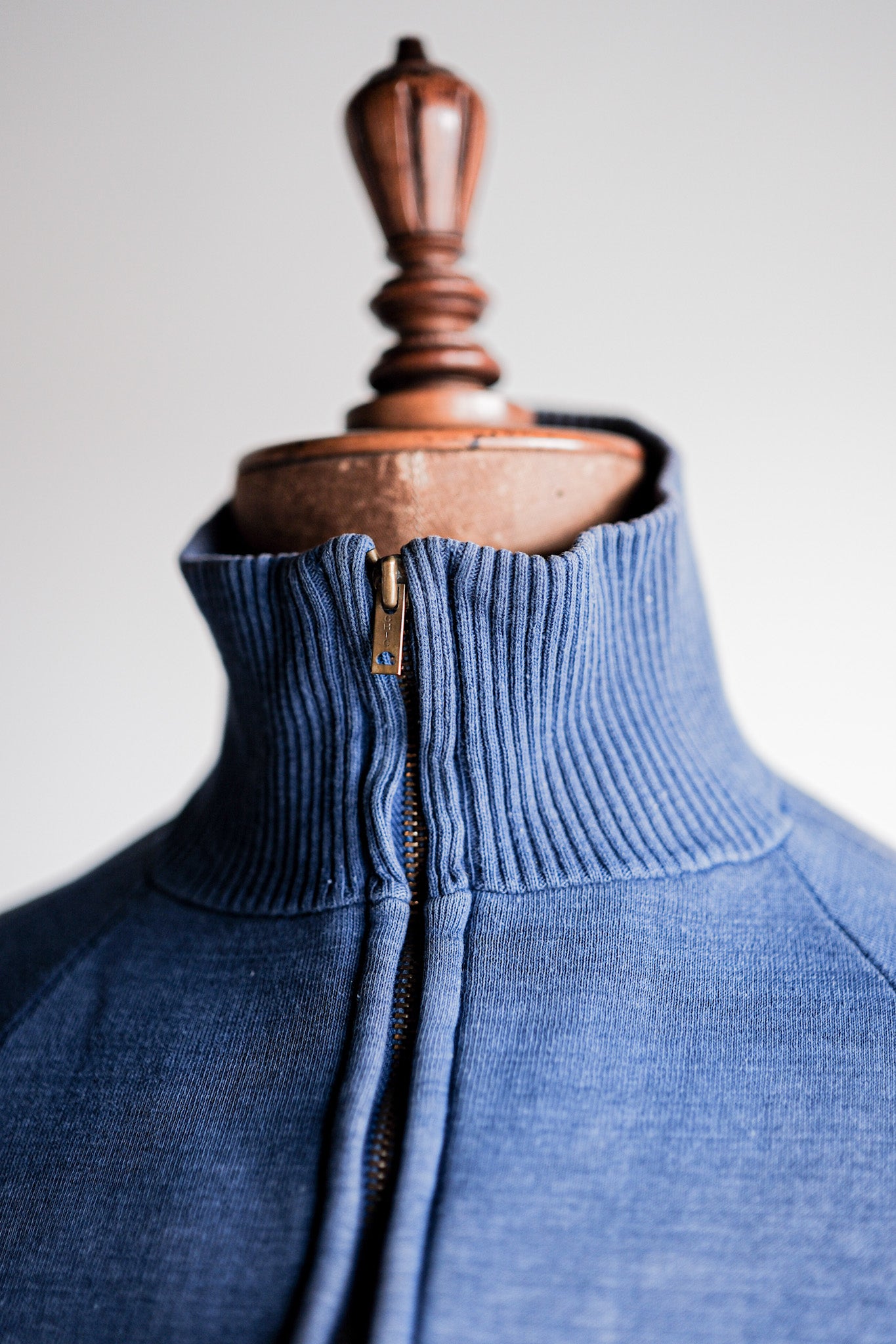 【~60's】French Vintage Full Zip Cotton Sweatshirt