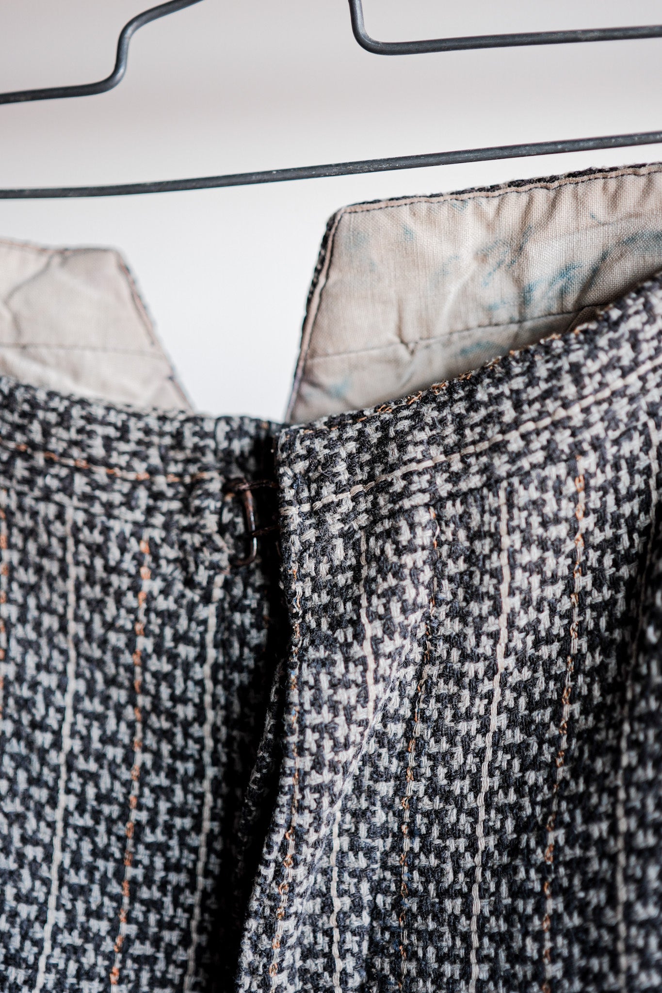 【~20's】French Vintage Homemade Wool Work Pants "Patchwork"