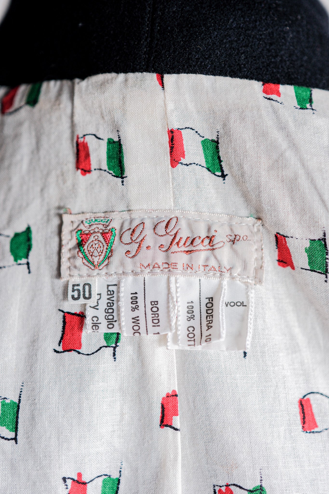 【~80's】Old Gucci Double Breasted Italian Wool Blouson Size.50