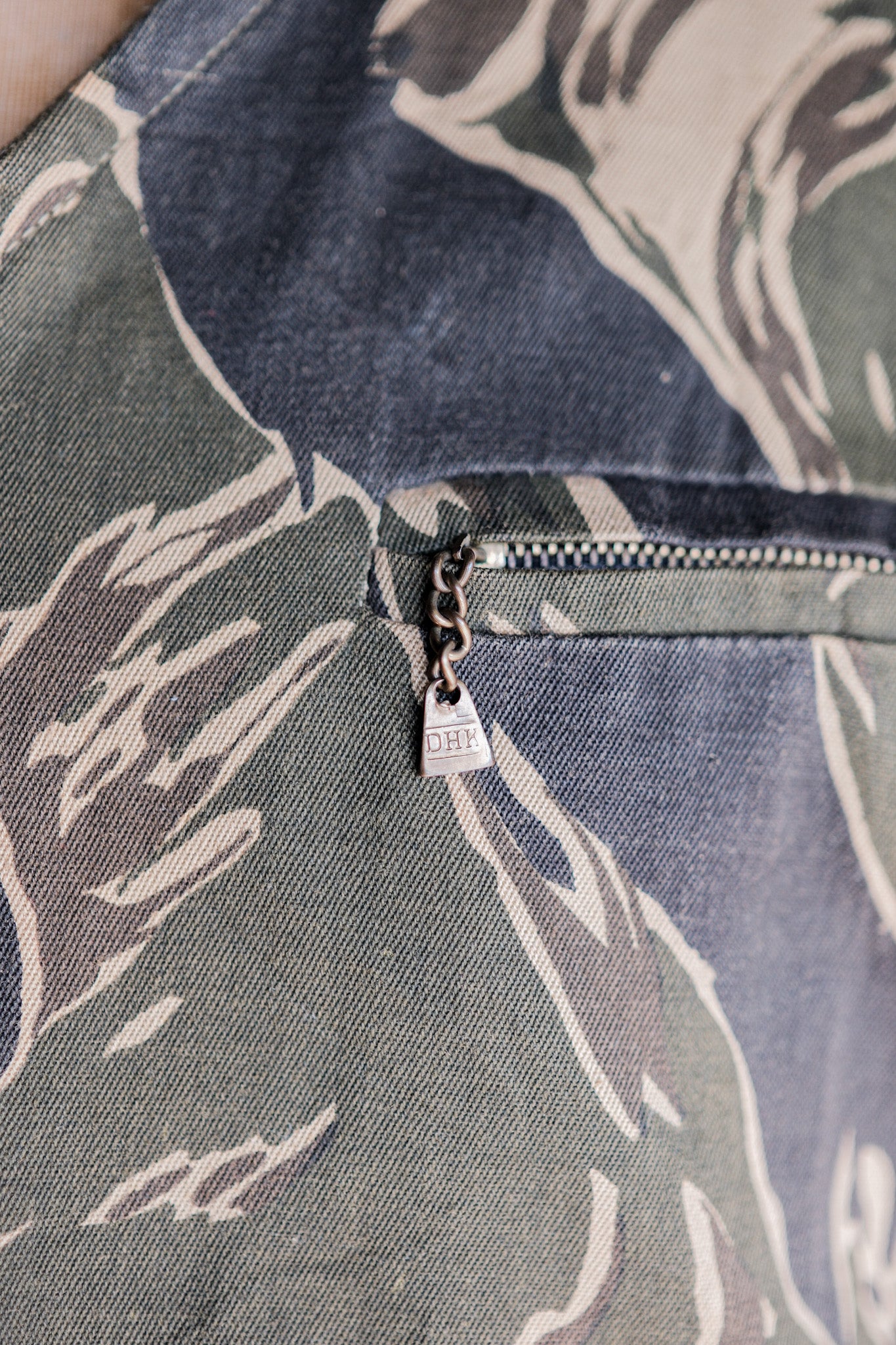 【~70's】American Vintage Tiger Stripe Camouflage Reversible Vest