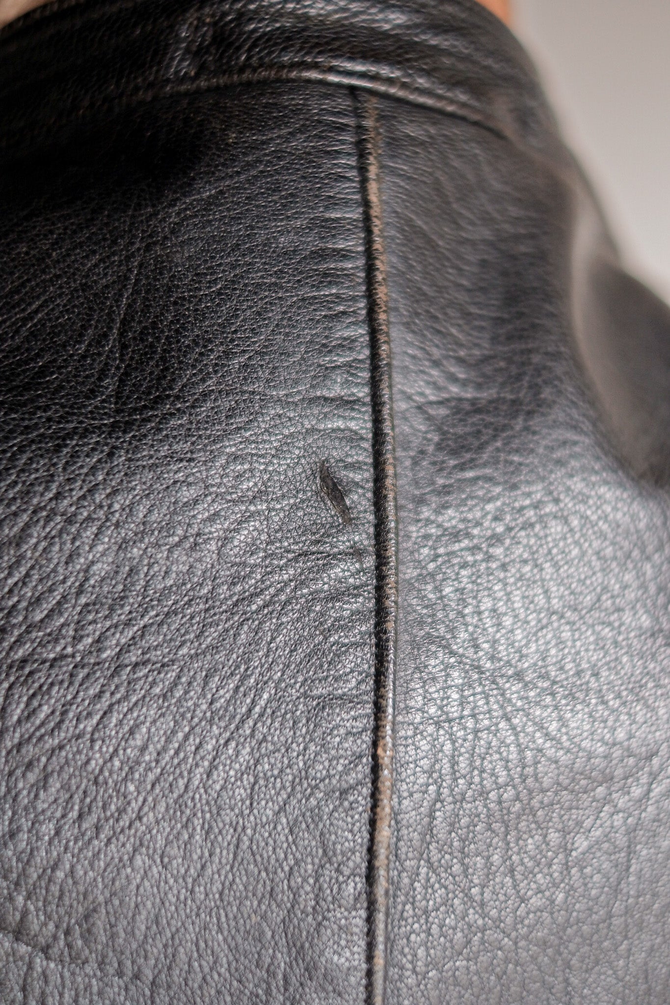 【~40's】Swedish Vintage Double Breasted Leather Jacket