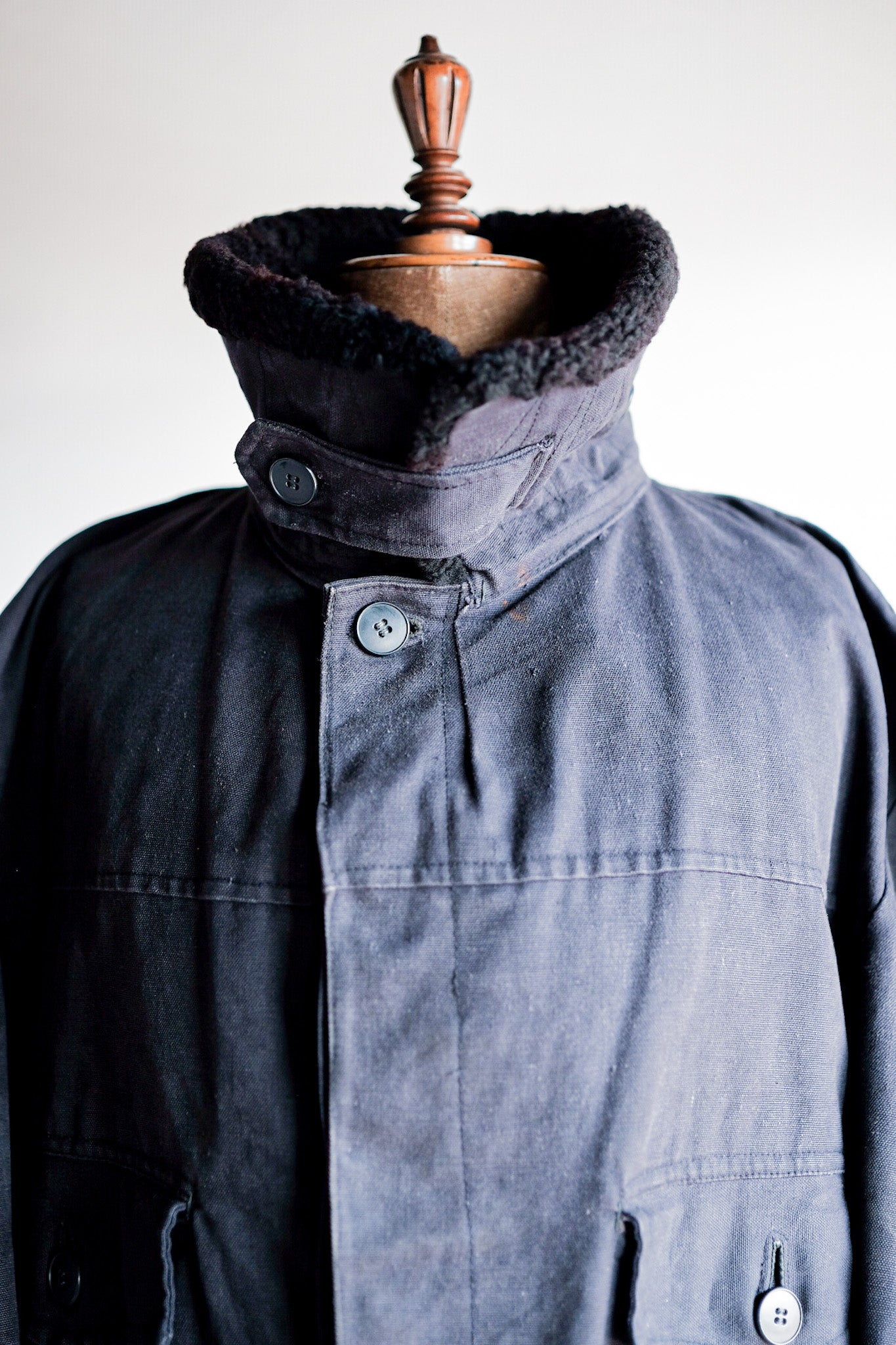 【~50’s】Swedish Army Motorcycle Jacket “Black Color”