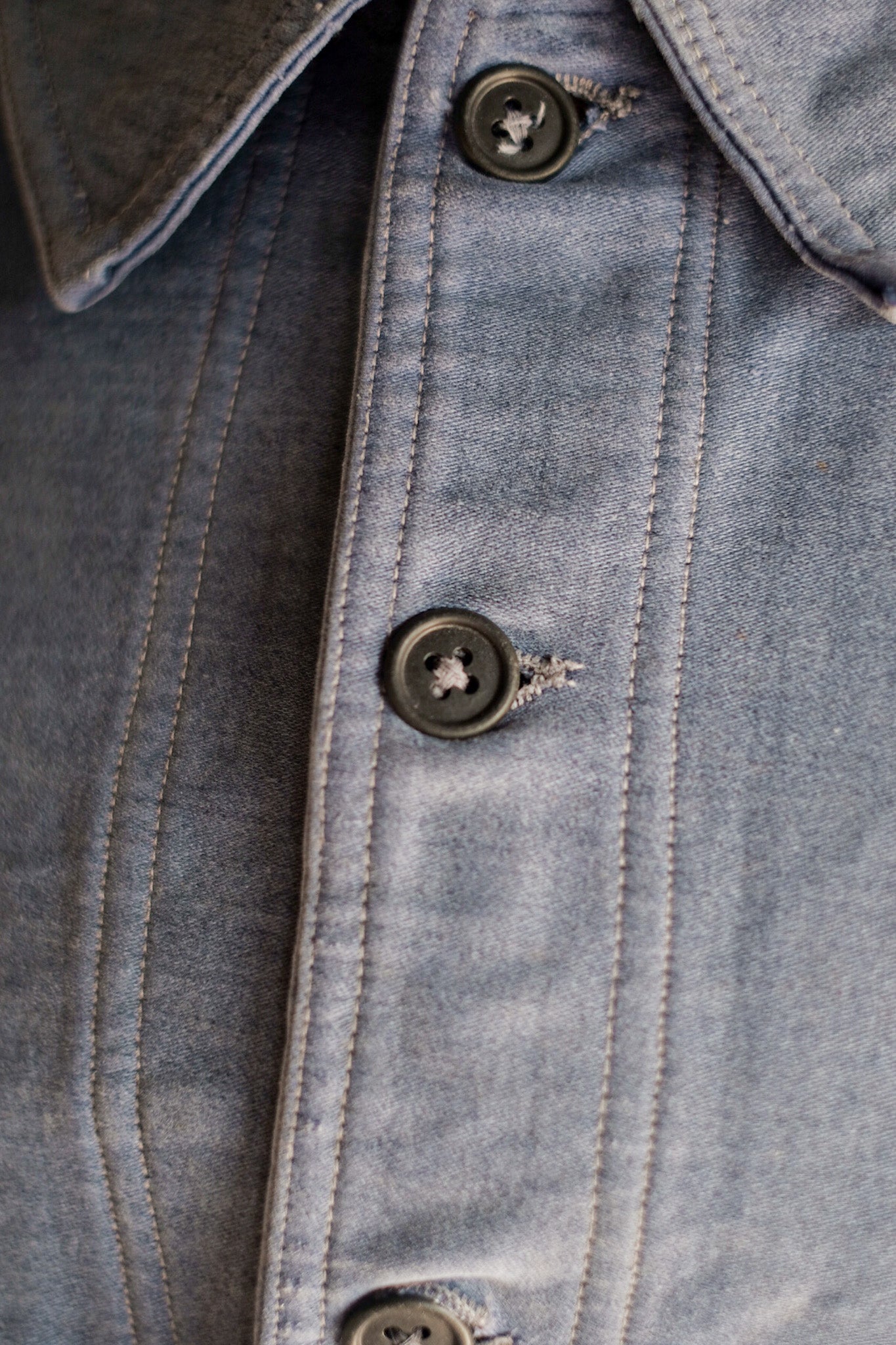 【~40's】French Vintage Blue Moleskin Work Jacket