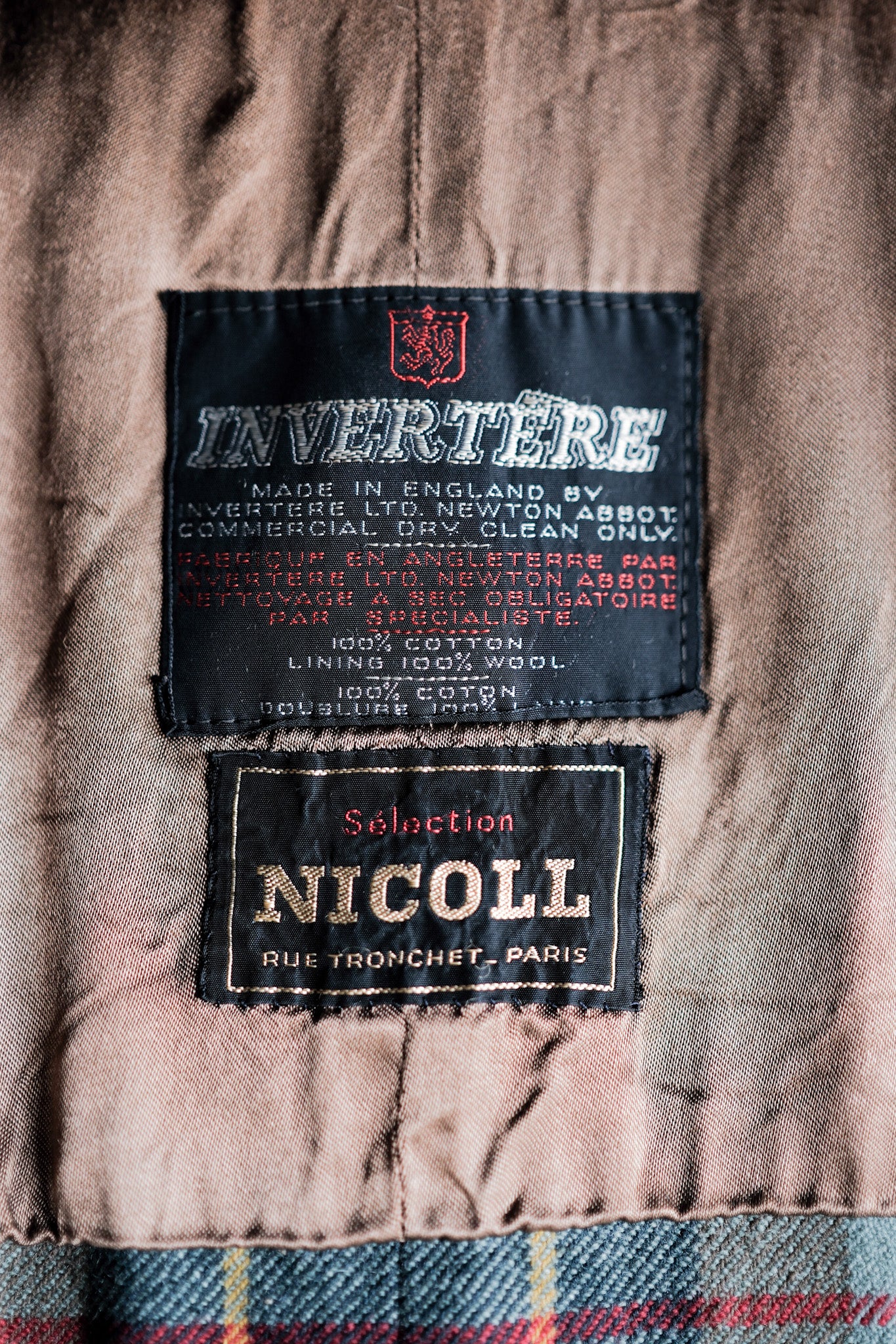 【~80's】Old INVERTERE Brown Corduroy Jacket With Chin Strap
