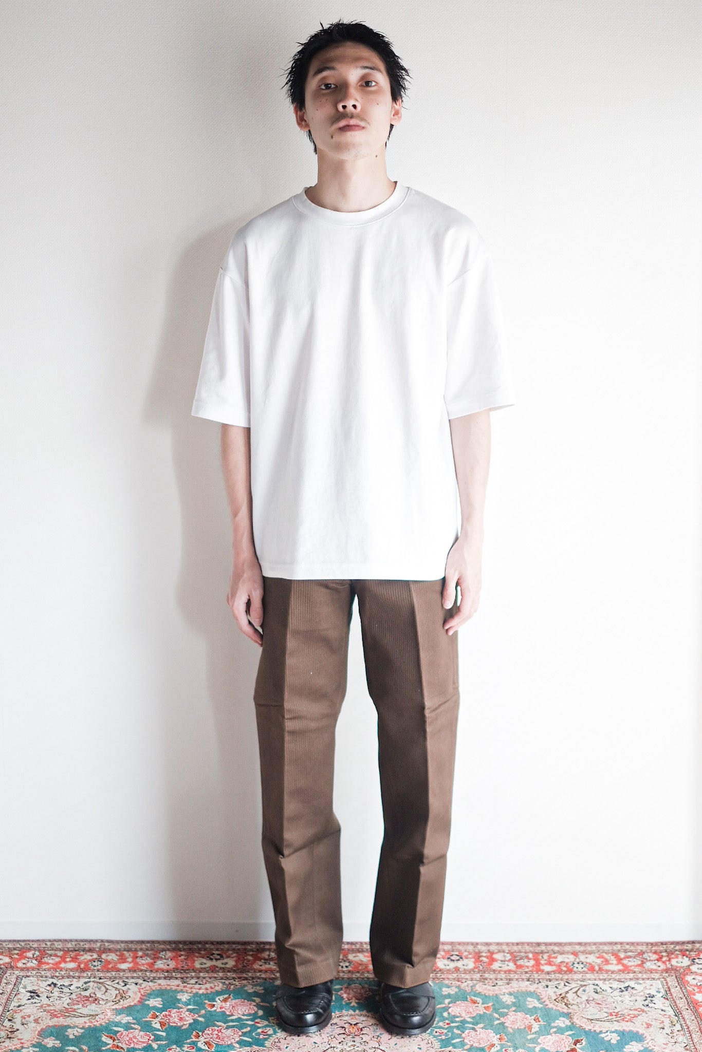 【~50's】French Vintage Brown Cotton Pique Work Pants "Dead Stock"