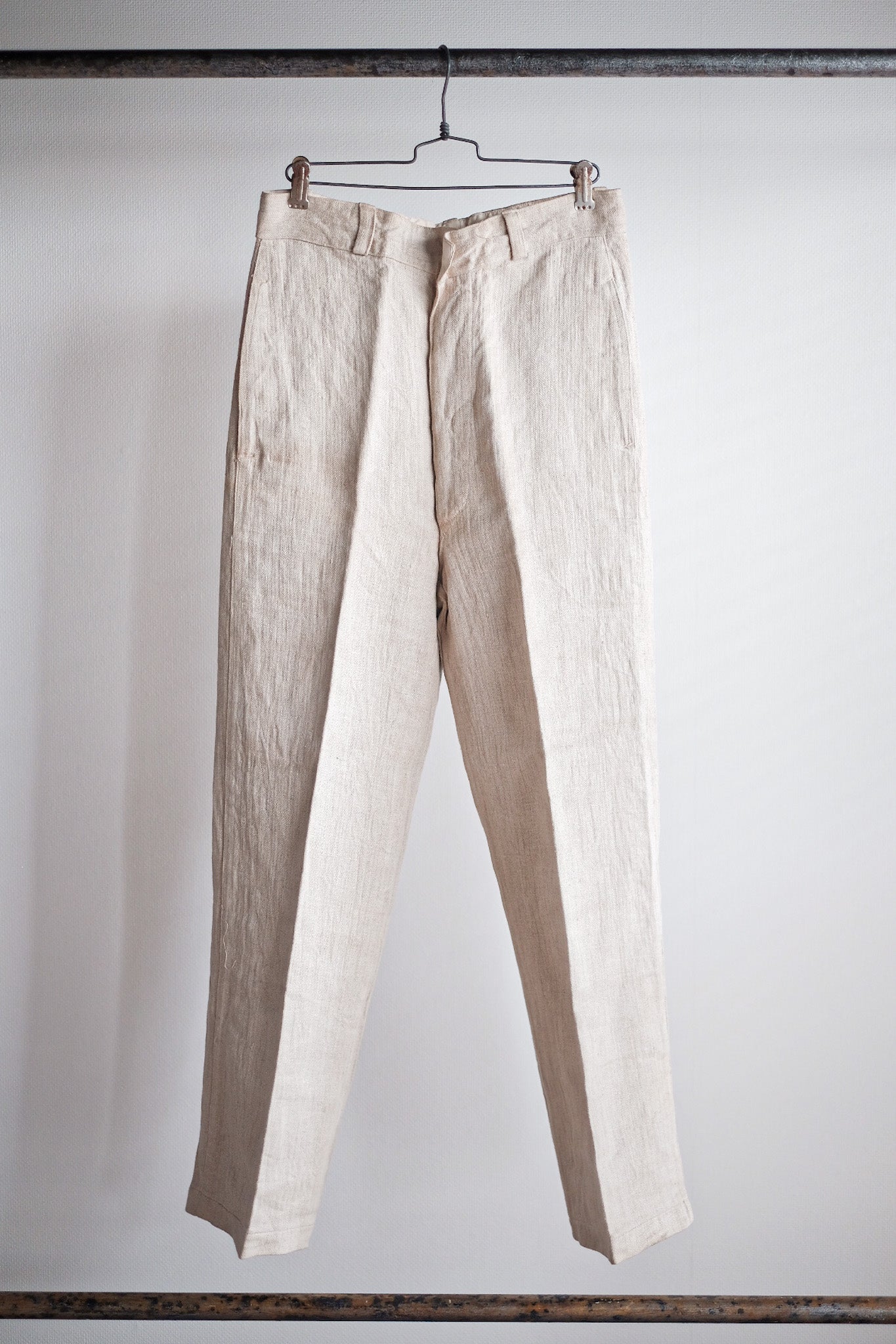 【~40’s】German Vintage HBT Linen Trousers