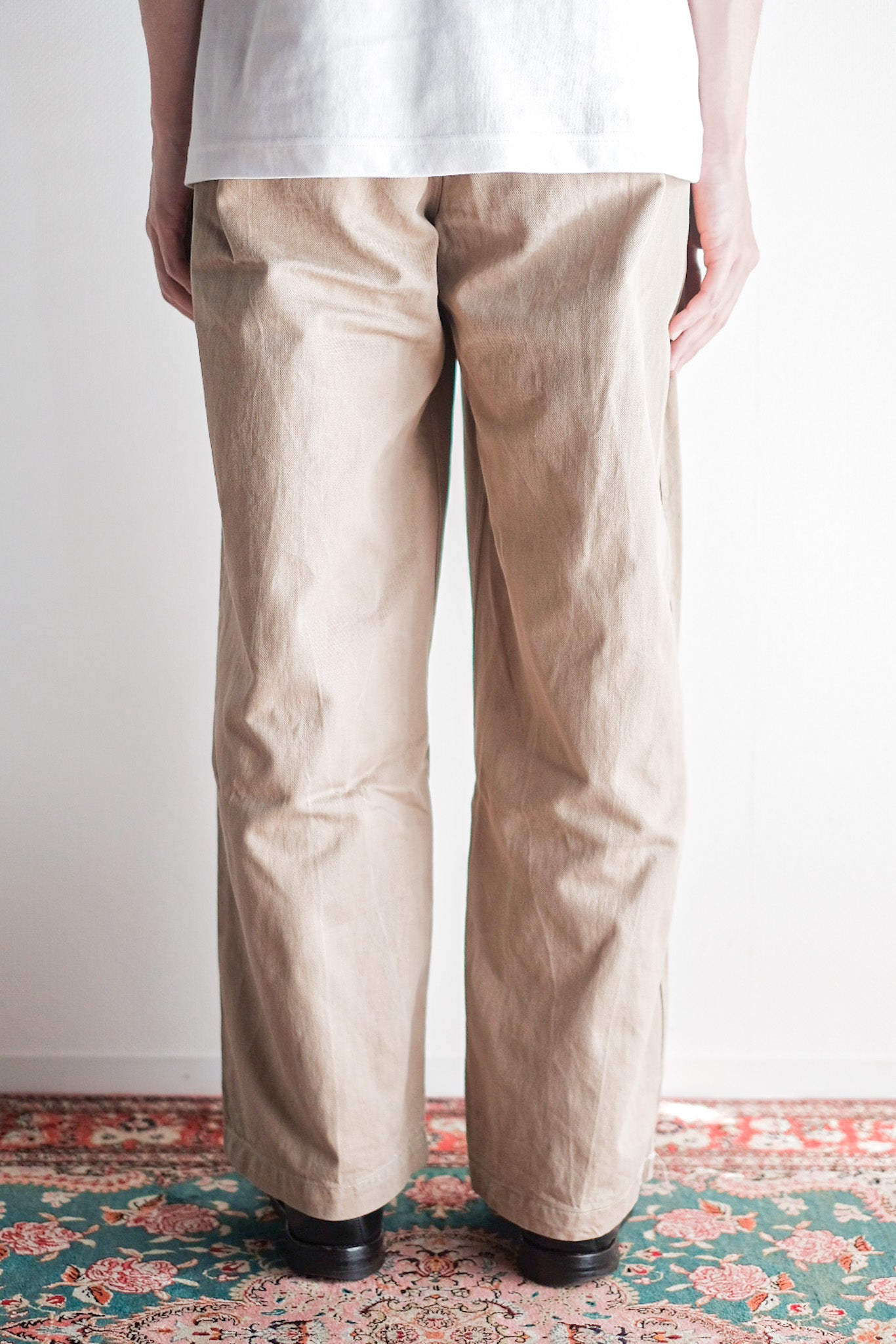 【~50's】French Army M52 Chino Trousers Size.76C "Indochina Model"
