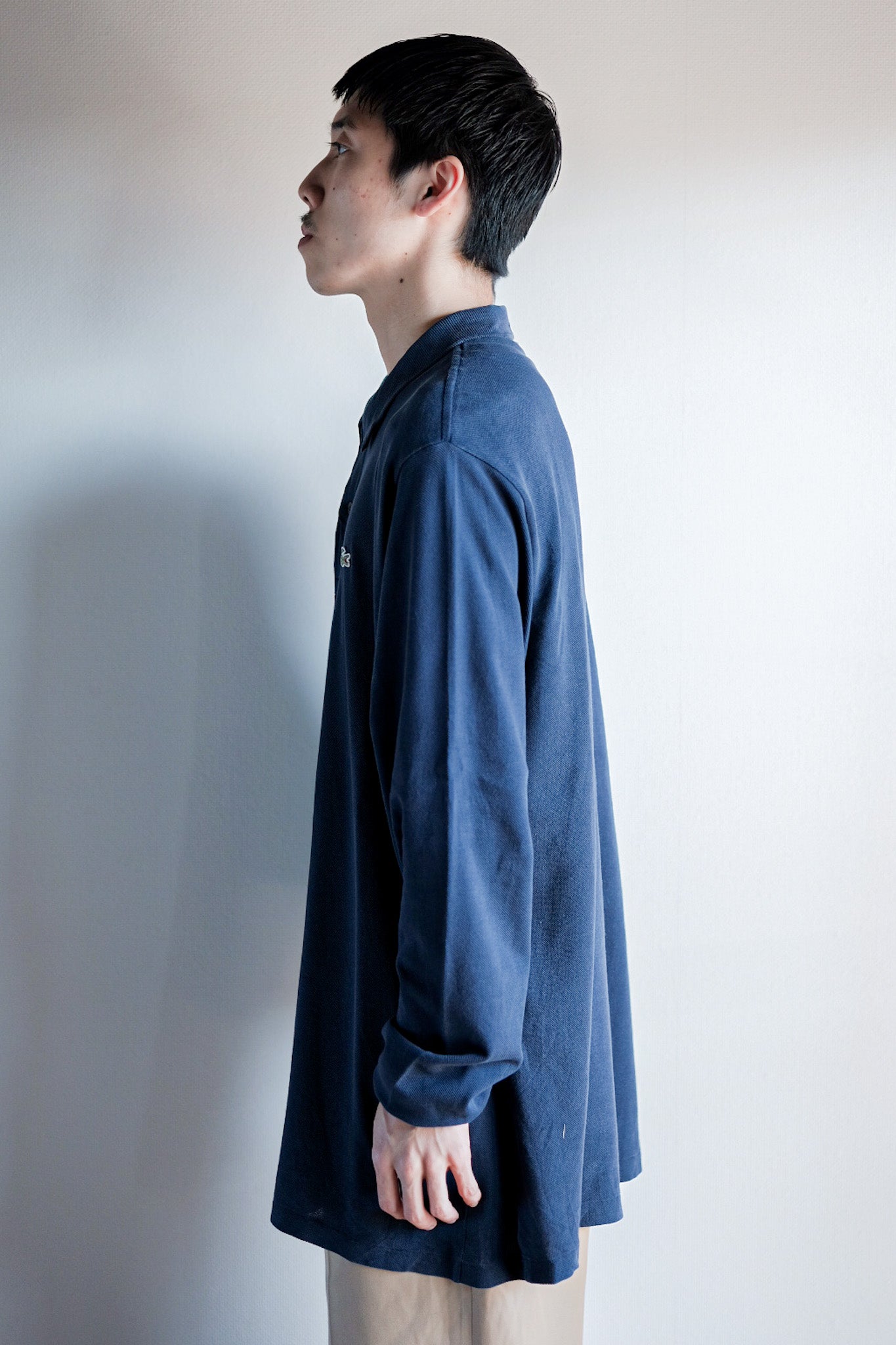 【~80's】CHEMISE LACOSTE L/S Polo Shirt Size.6 "Navy"