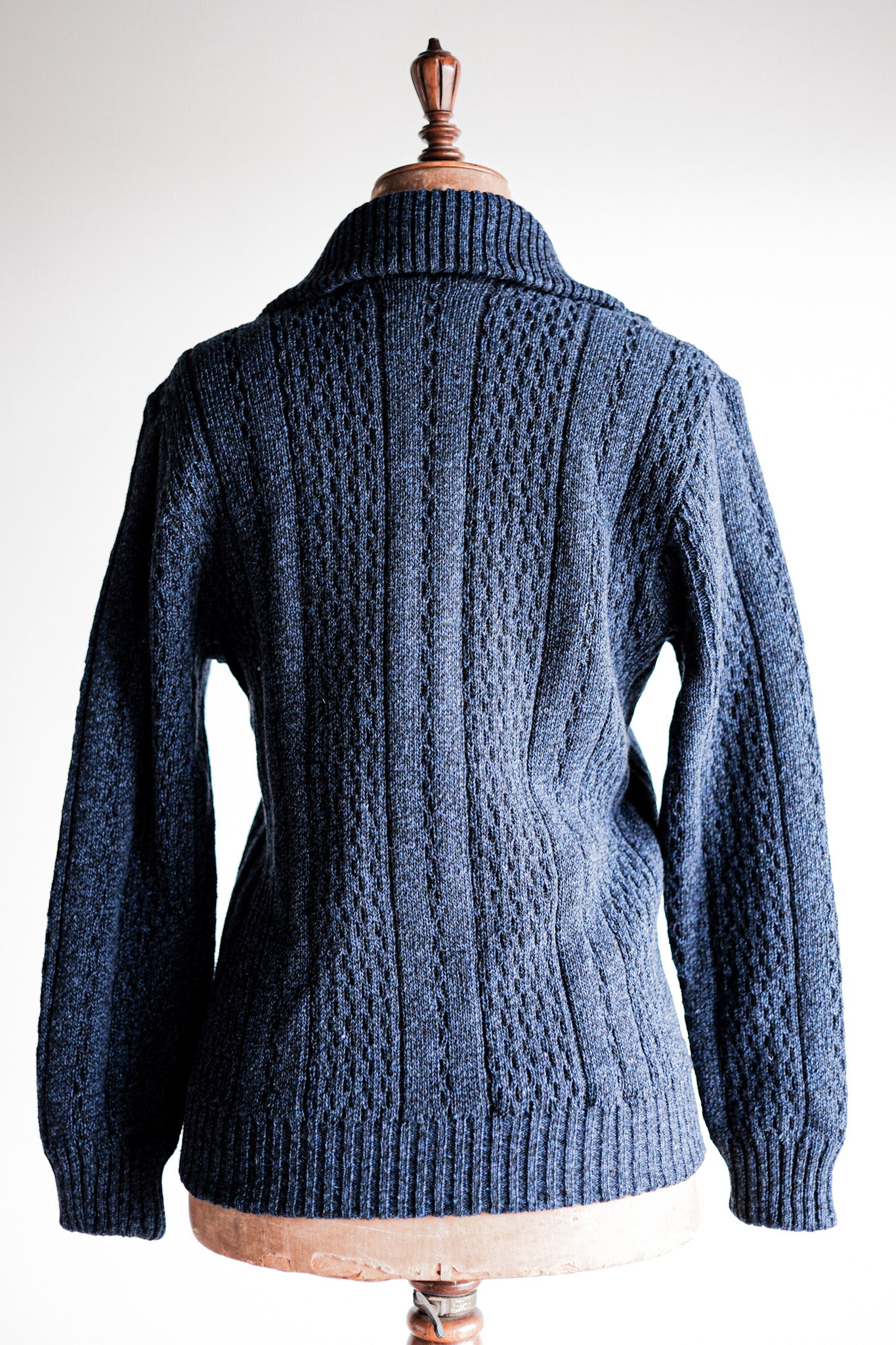 【~60's】French Vintage Full Zip Wool Cardigan "Dead Stock"
