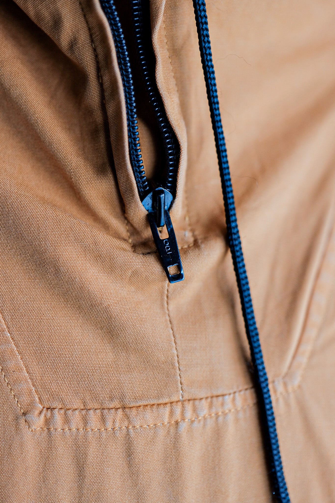 【~70's】Europe Vintage Orange Cotton Smock