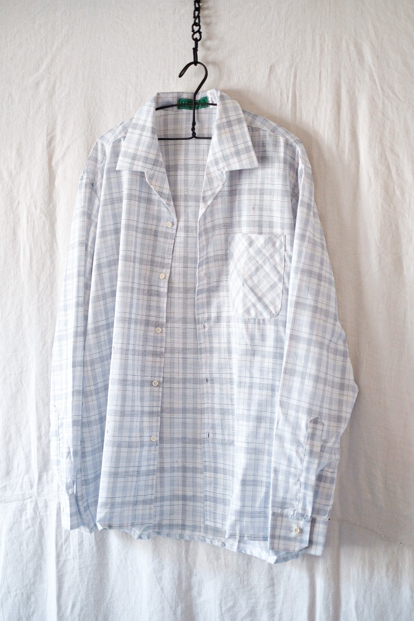 【~70's】French Vintage Long Sleeve Shirt "Dead Stock"