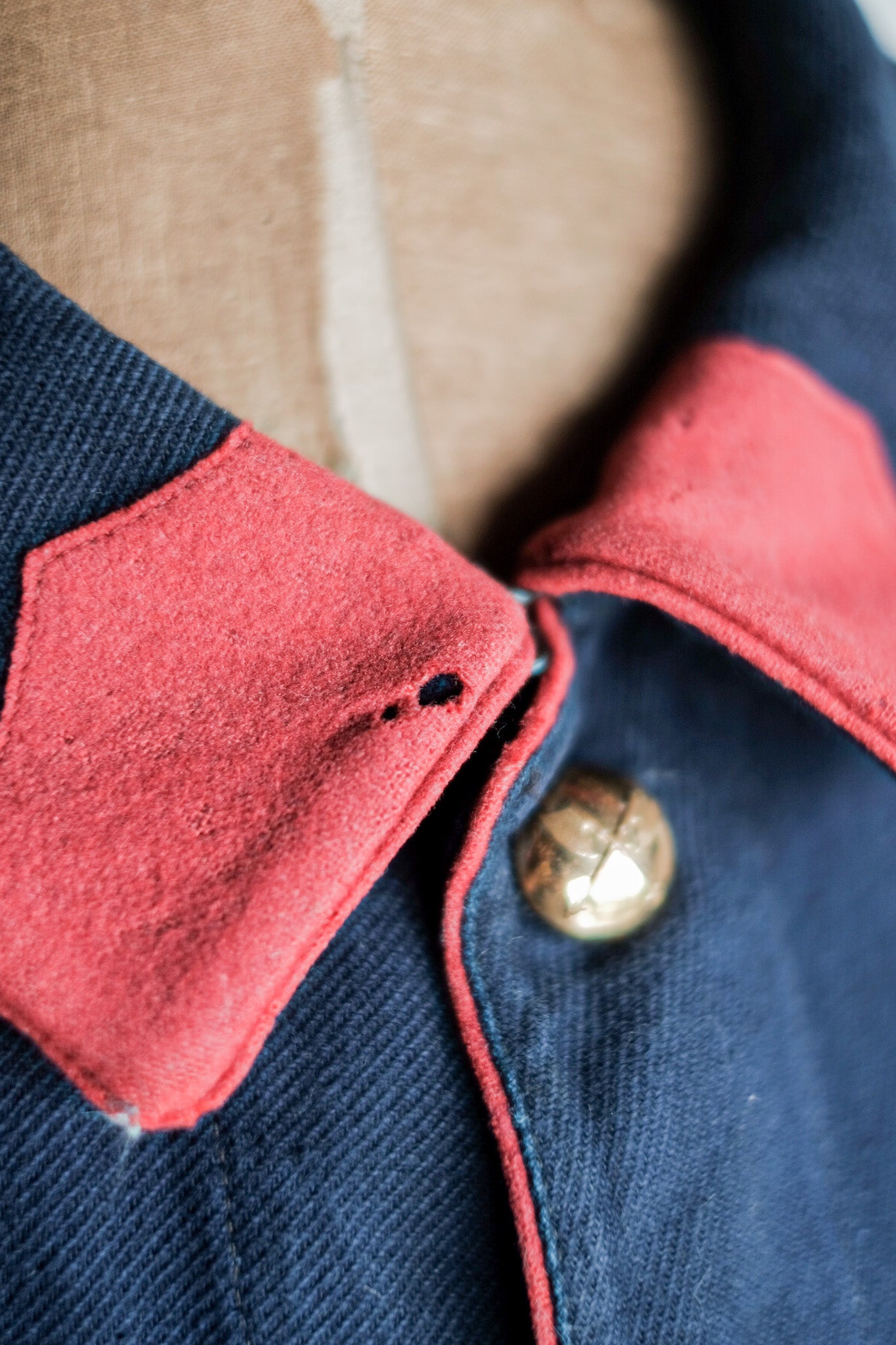 【~30's】French Vintage Indigo Cotton Twill Firefighter Jacket