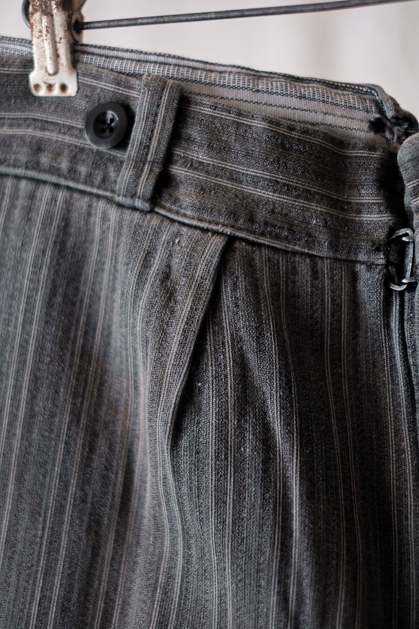 【~40's】French Vintage Cotton Striped Work Shorts