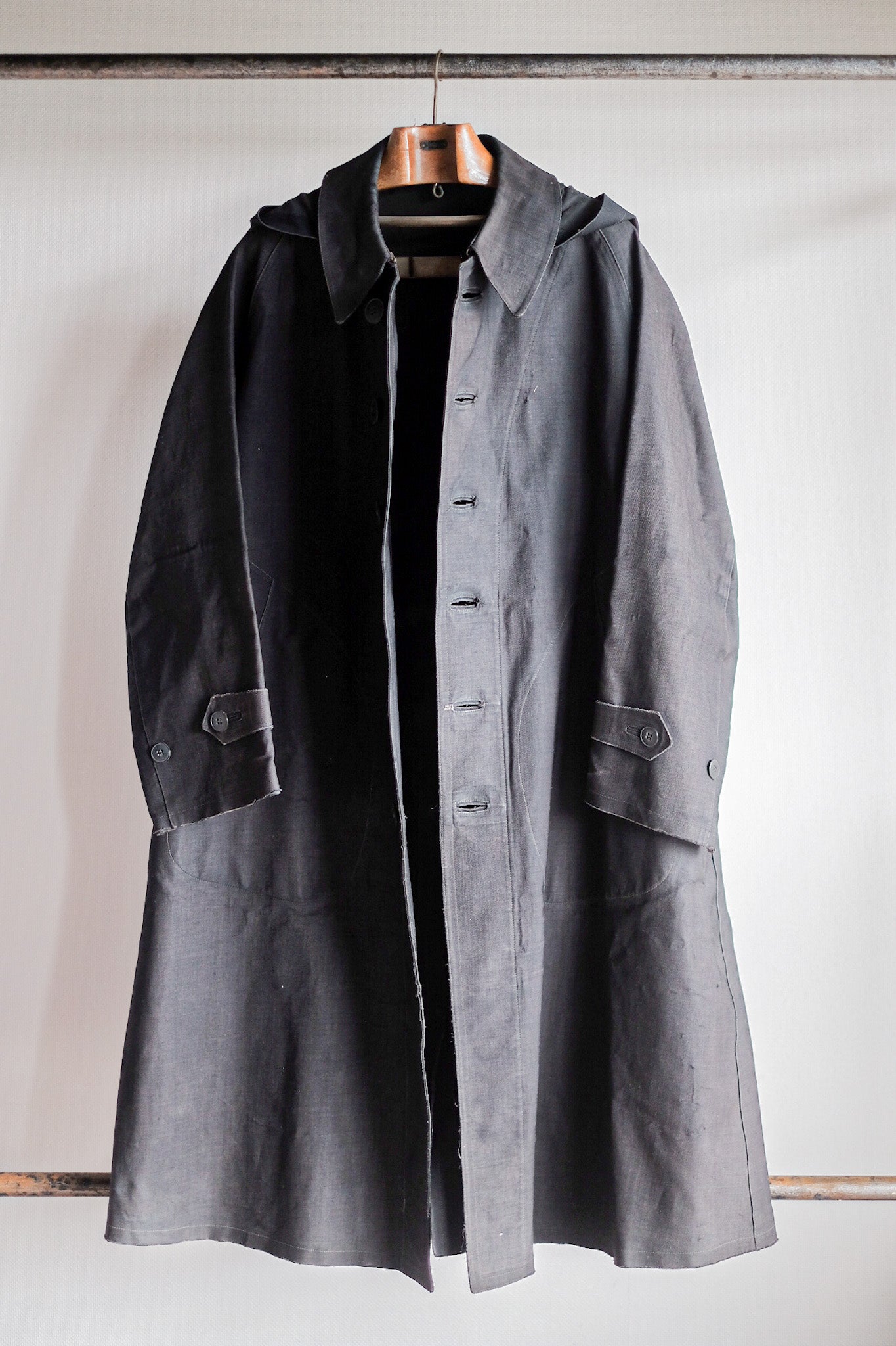 【Early 20th C】French Antique Rubber Raincoat