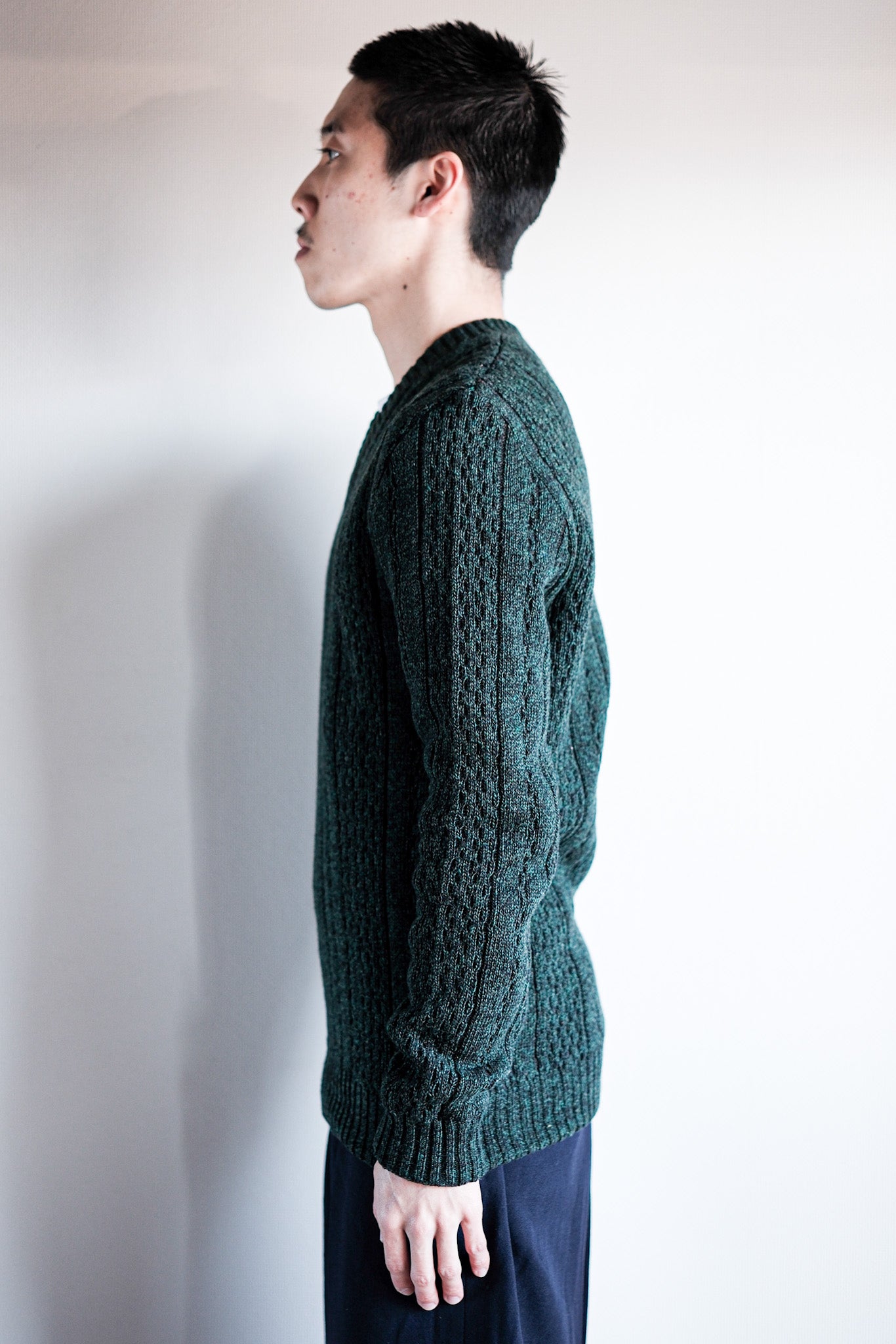 【~60's】French Vintage V-neck Wool Sweater "Dead Stock"