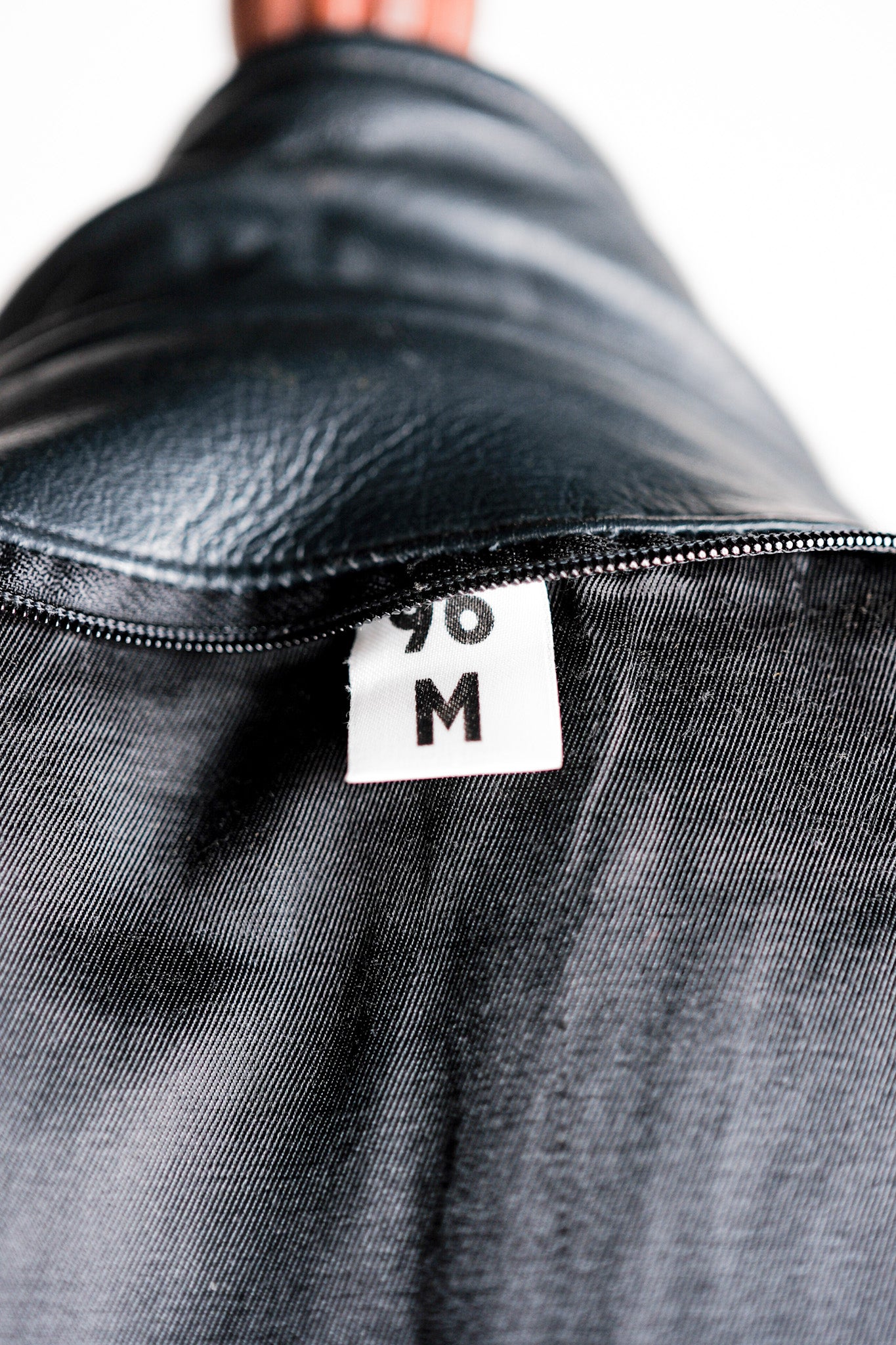 【~70's】French Air Force Pilot Leather Jacket With Chin Strap Size.96M