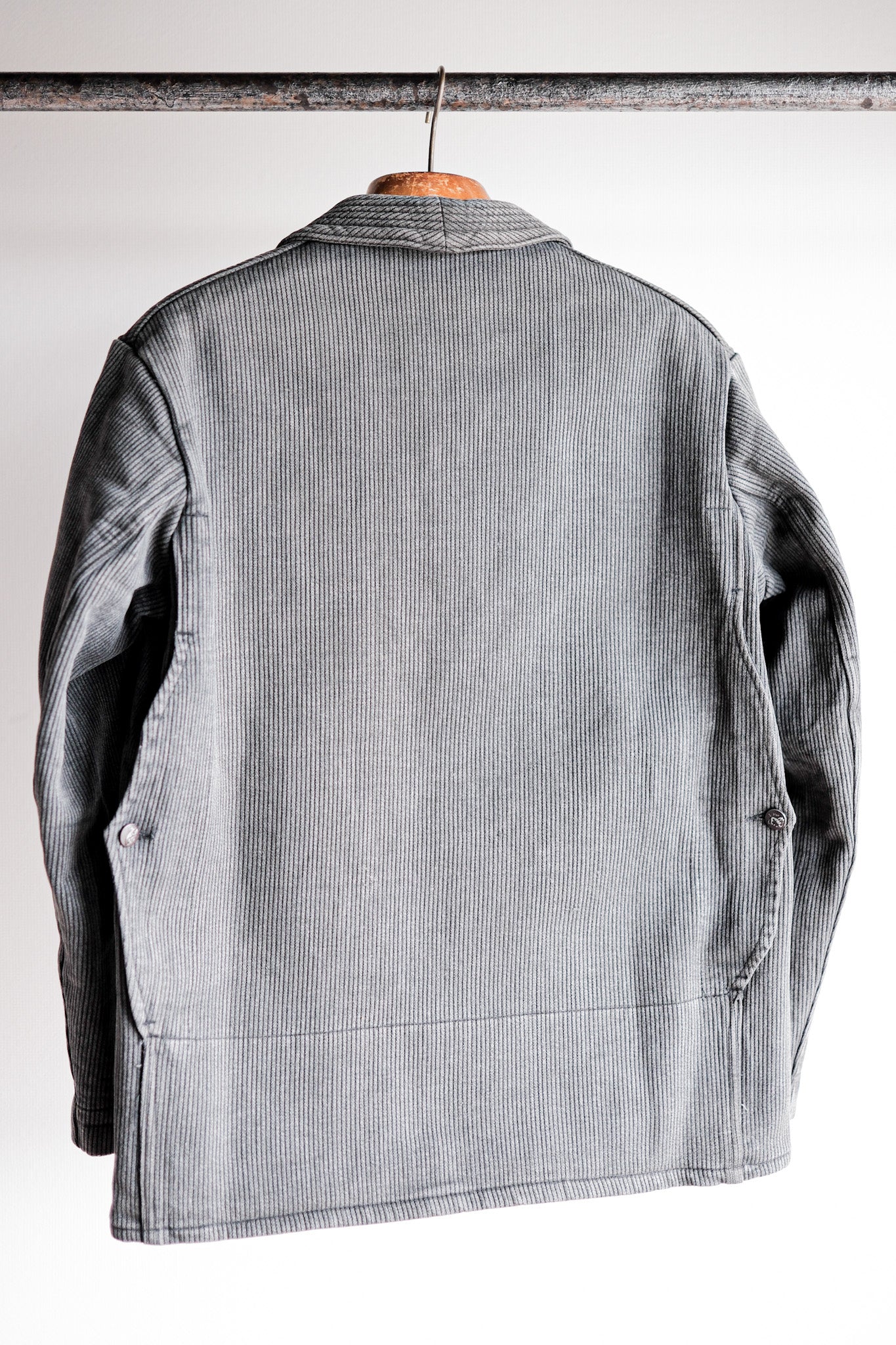 【~50's】French Vintage Gray Cotton Pique Hunting Jacket