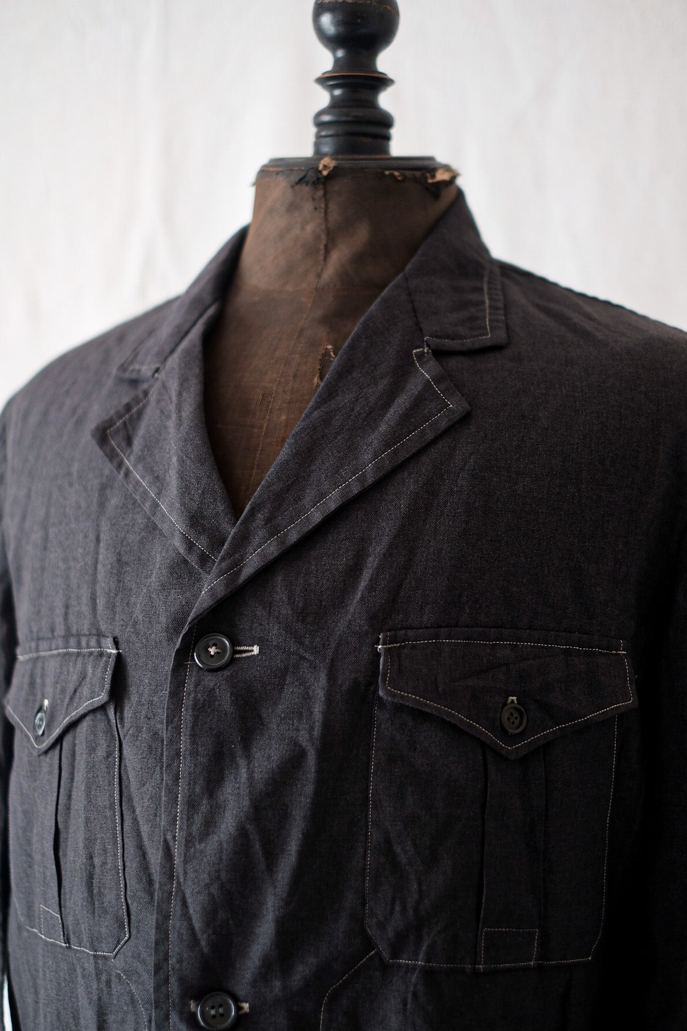 【~50's】French Vintage Light Wool Gabardine Work Jacket