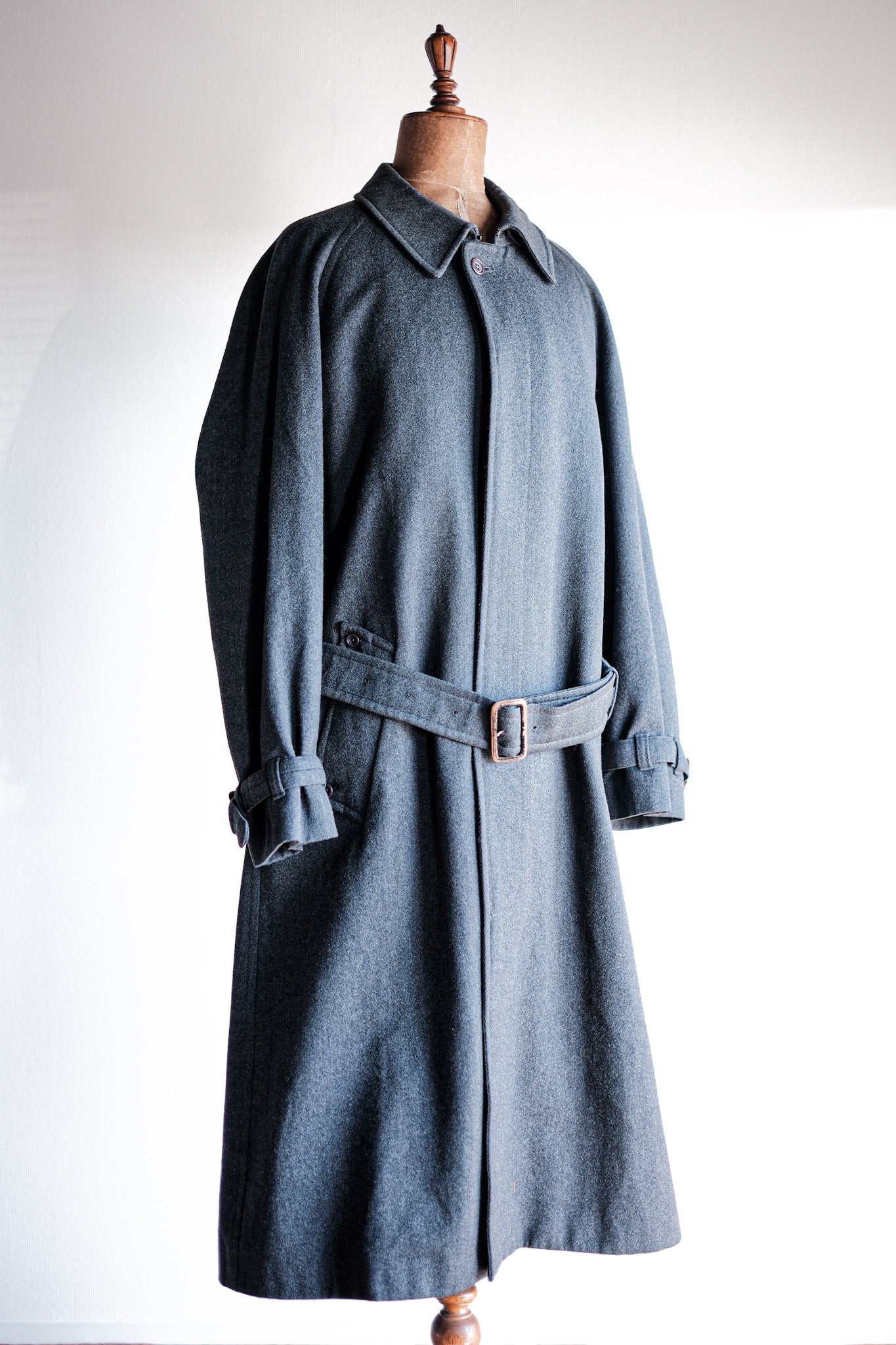 【~70's】Vintage Aquascutum Single Raglan Wool Rider Coat