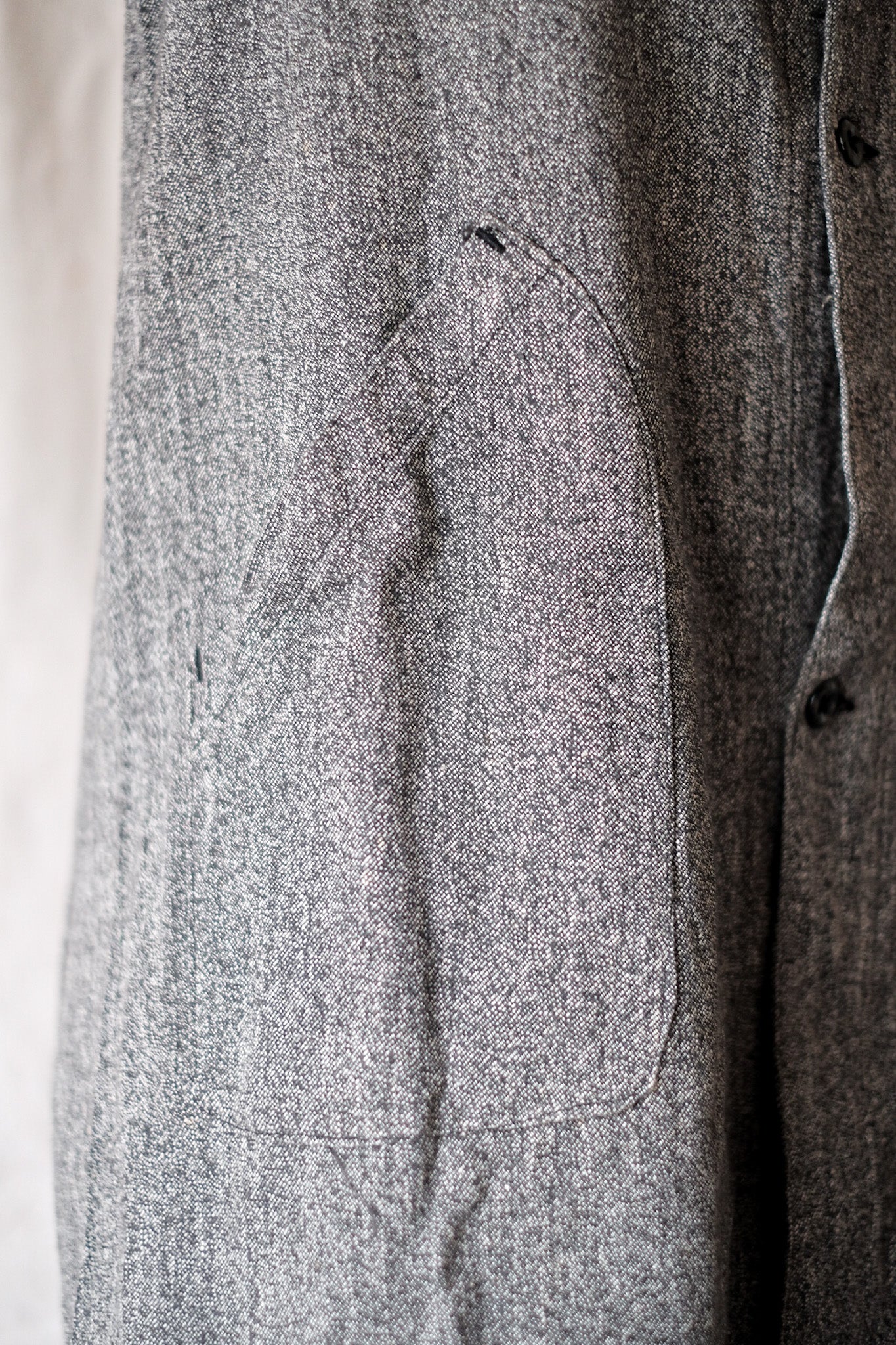 【~40's】French Vintage Black Chambray Work Coat