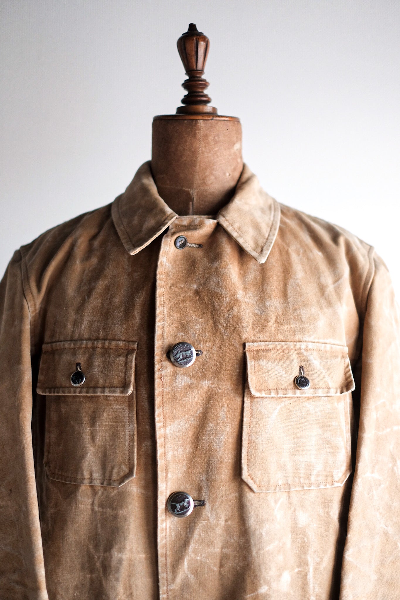 【~40's】French Vintage Cotton Canvas Hunting Jacket