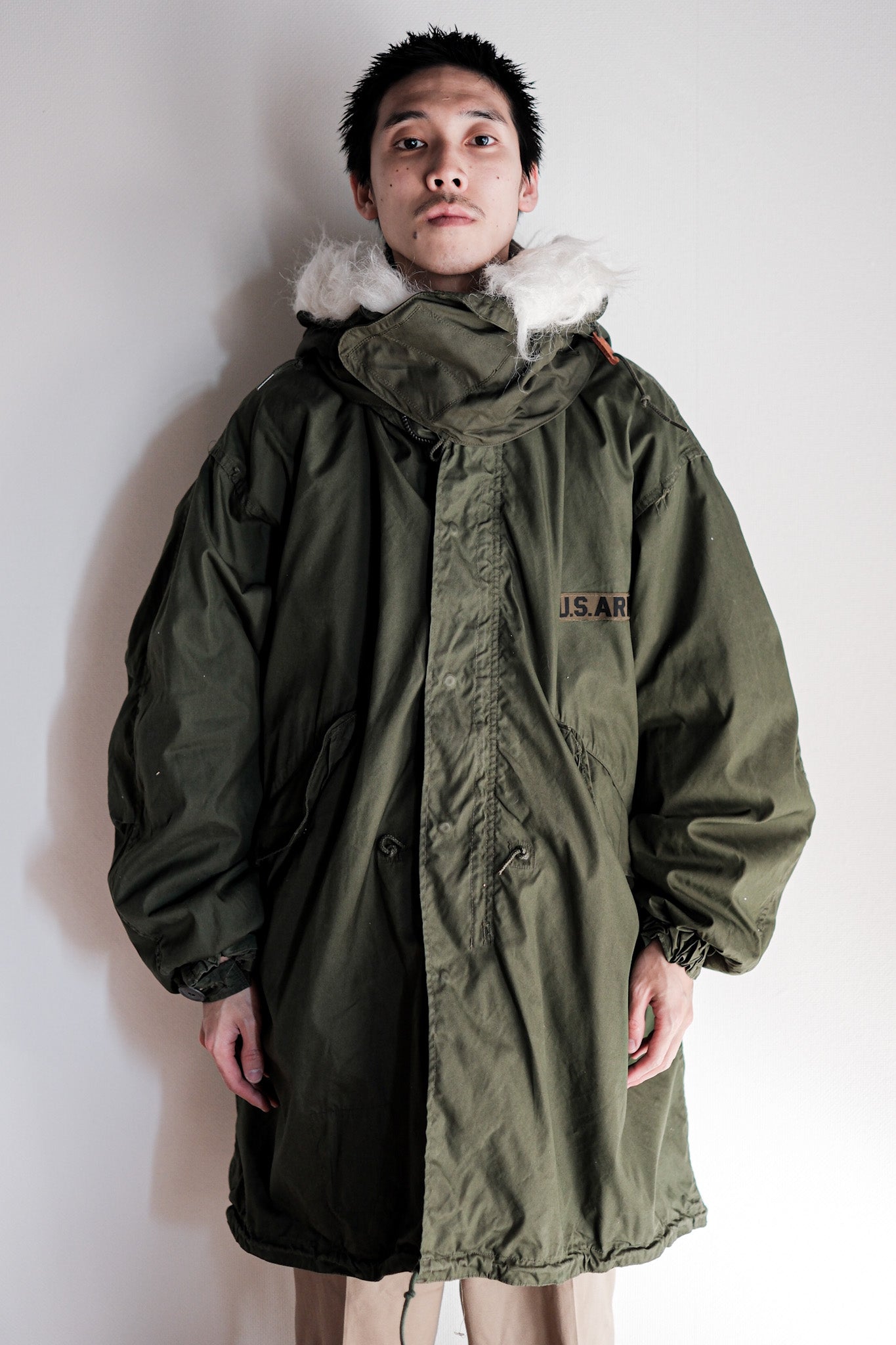 【~80's】U.S.ARMY M-65 Fishtail Parka Size.MEDIUM "Full Set"