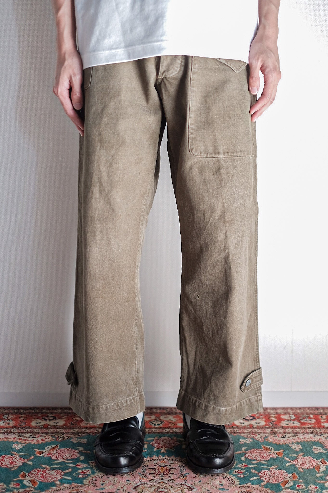 【~40's】French Army M44 Field Trousers Size.84XC