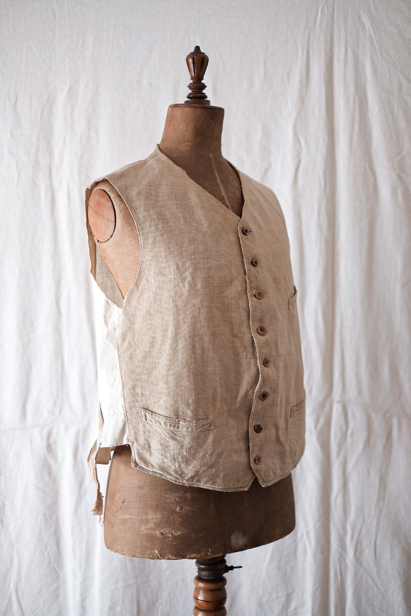 【~30's】French Vintage Cotton Gilet