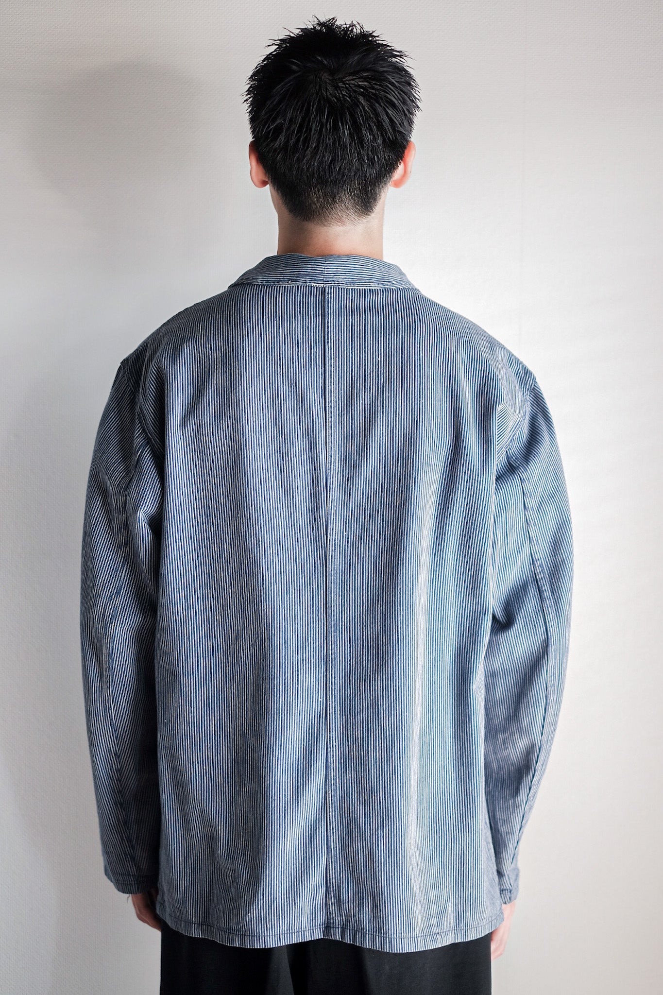 【~50's】French Vintage Cotton Striped Work Jacket "CGT"