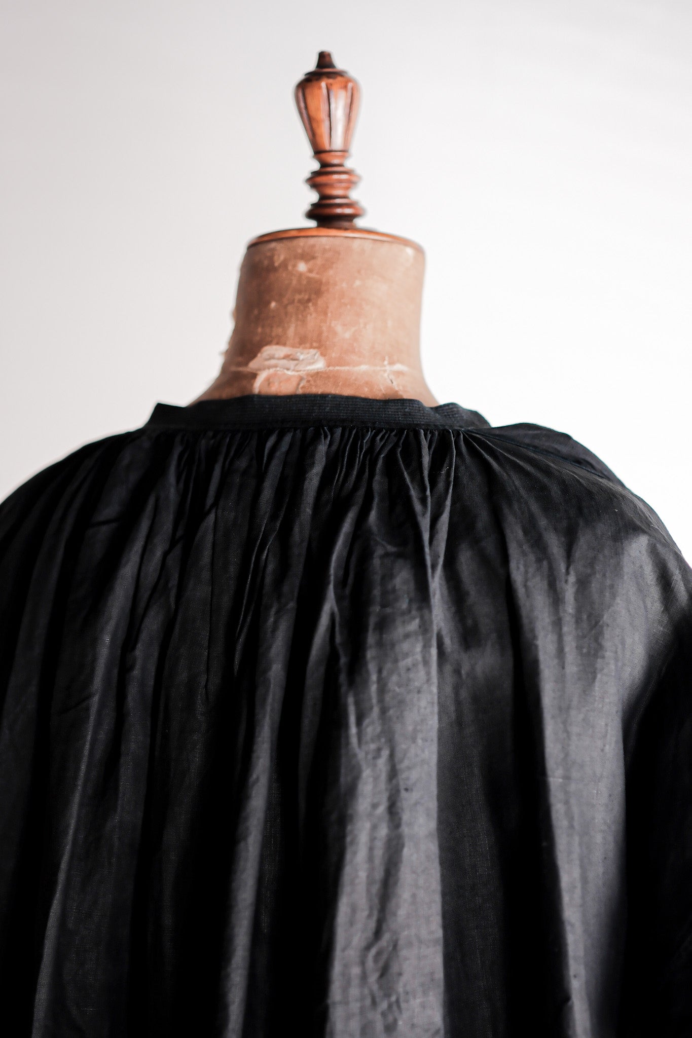 【Early 20th C】French Antique Indigo Linen Smock "Biaude"