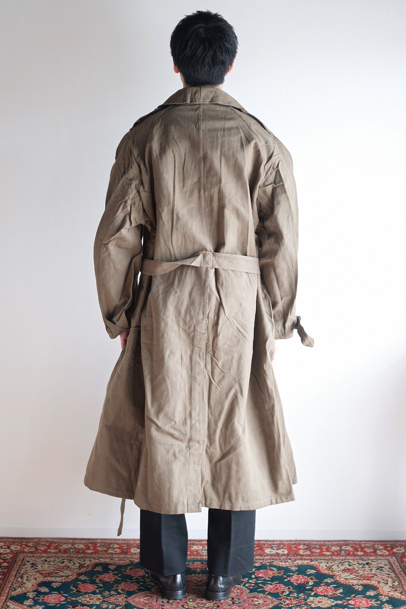 【~50's】French Army M35 Motorcycle Coat "Cotton Linen Type" "Dead Stock"