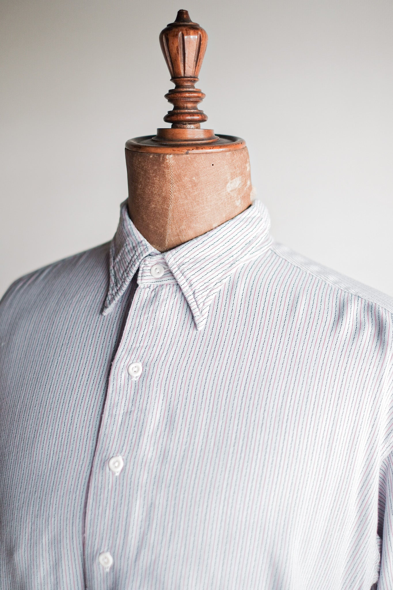 【~40's】French Vintage Rayon Grandpa Shirt