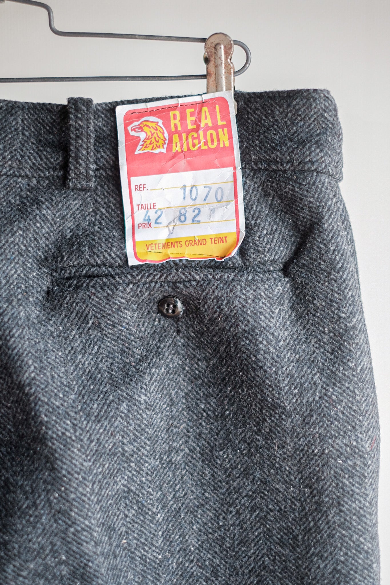 【~50's】French Vintage HBT Wool Work Pants "Pascal Fabric" "Dead Stock"