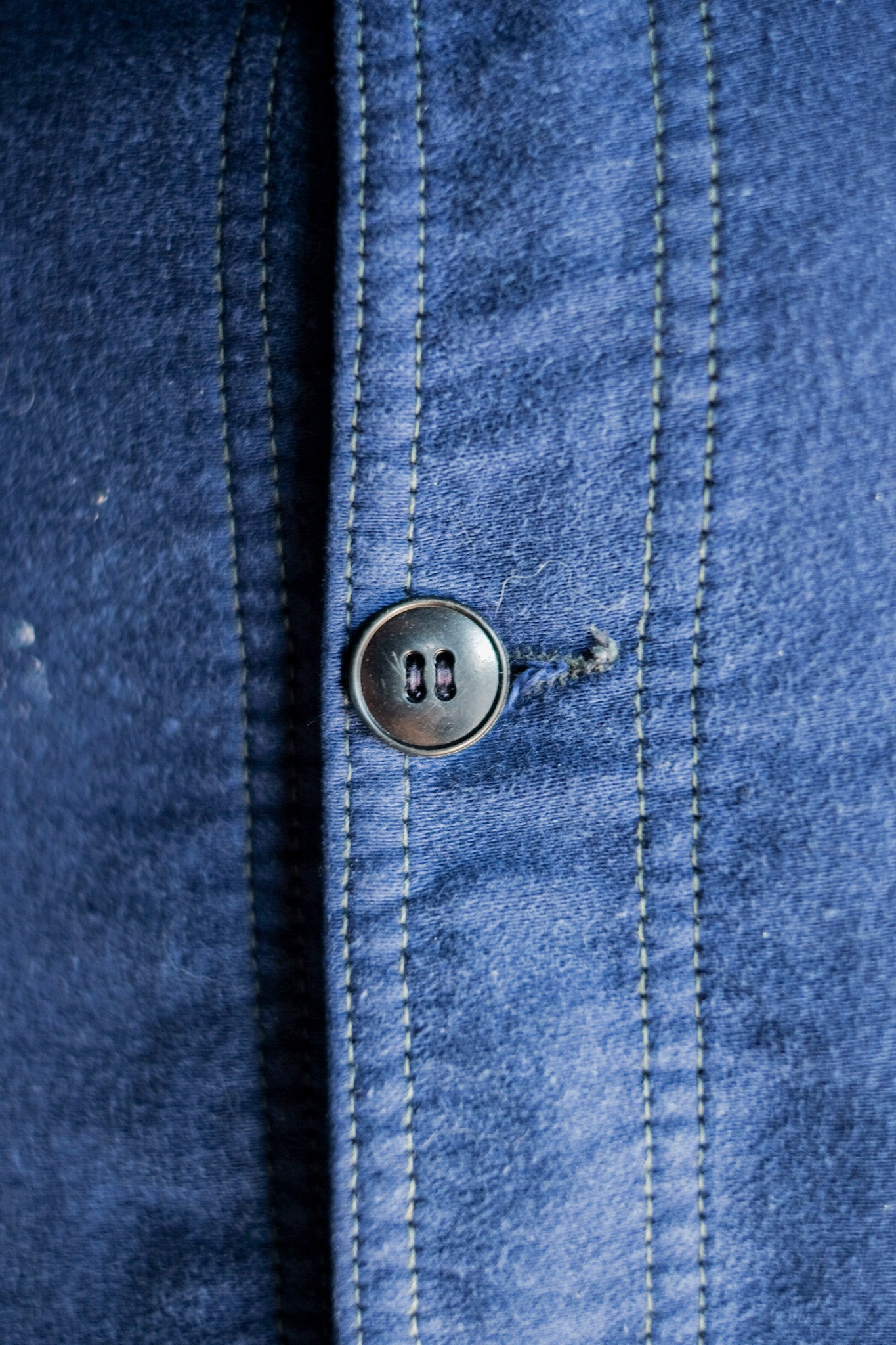 【~50's】French Vintage Blue Moleskin Work Jacket