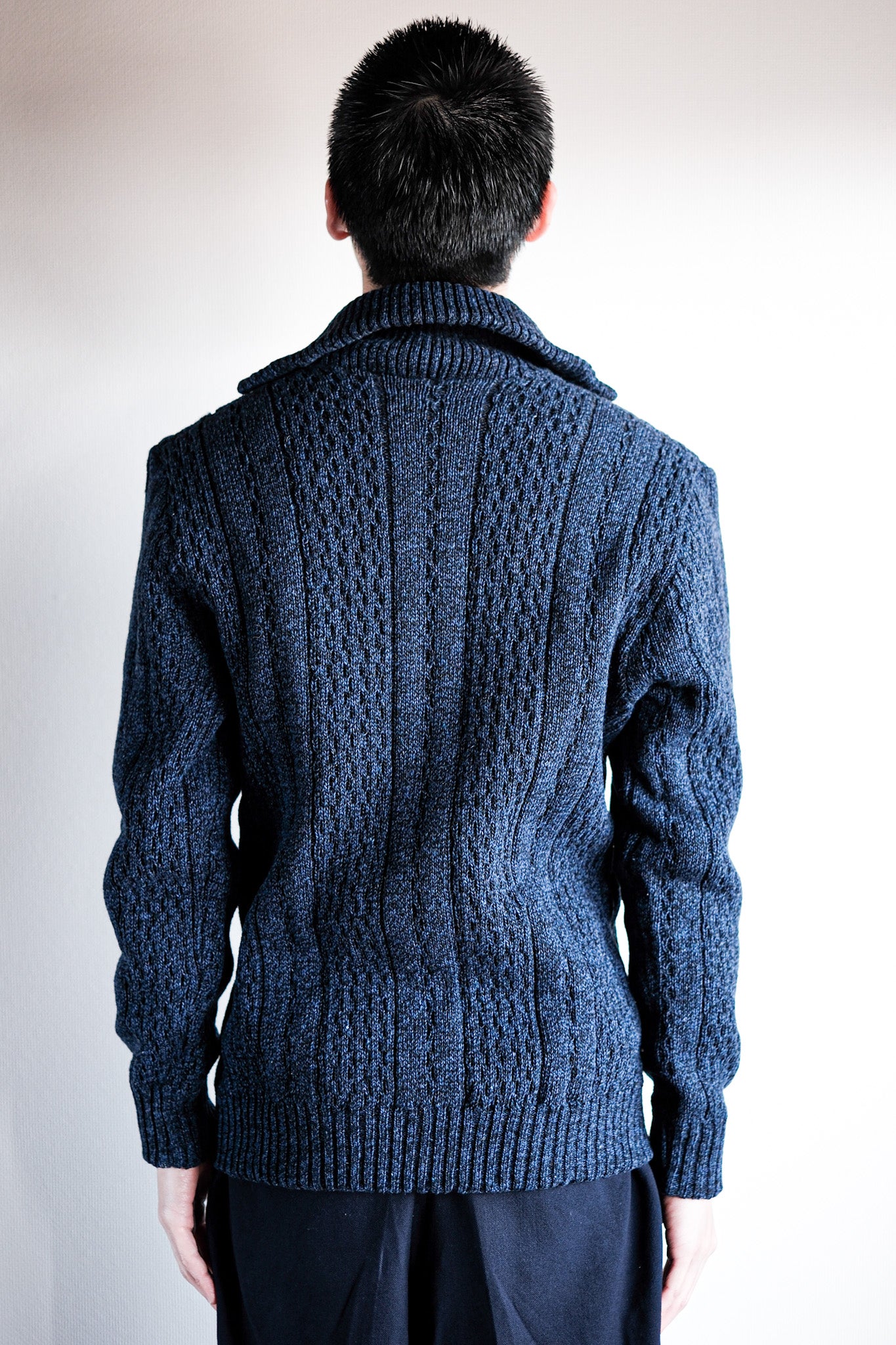 【~60's】French Vintage Full Zip Wool Cardigan "Dead Stock"